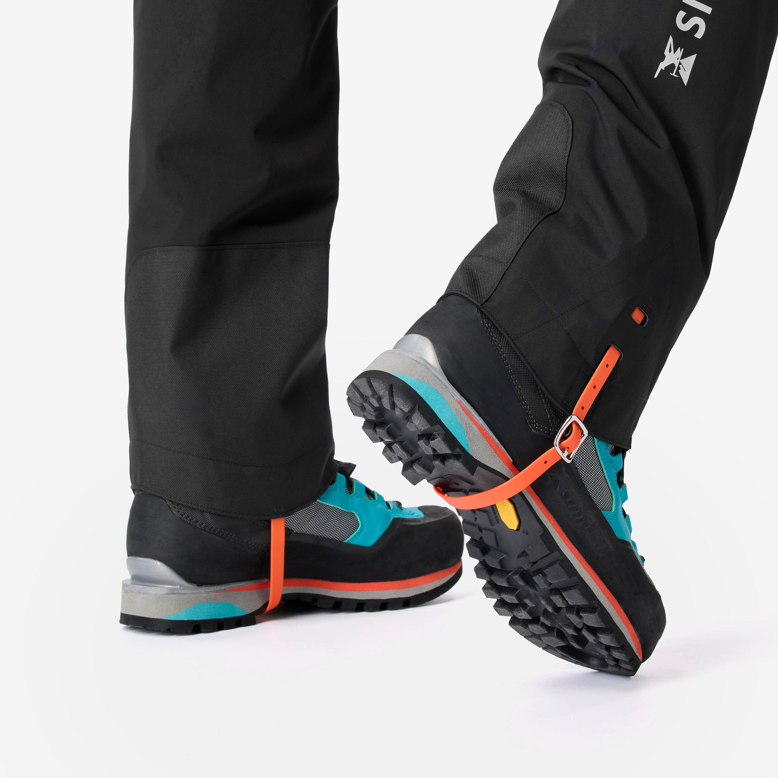 Waterproof mountaineering gaiters, black 5/8