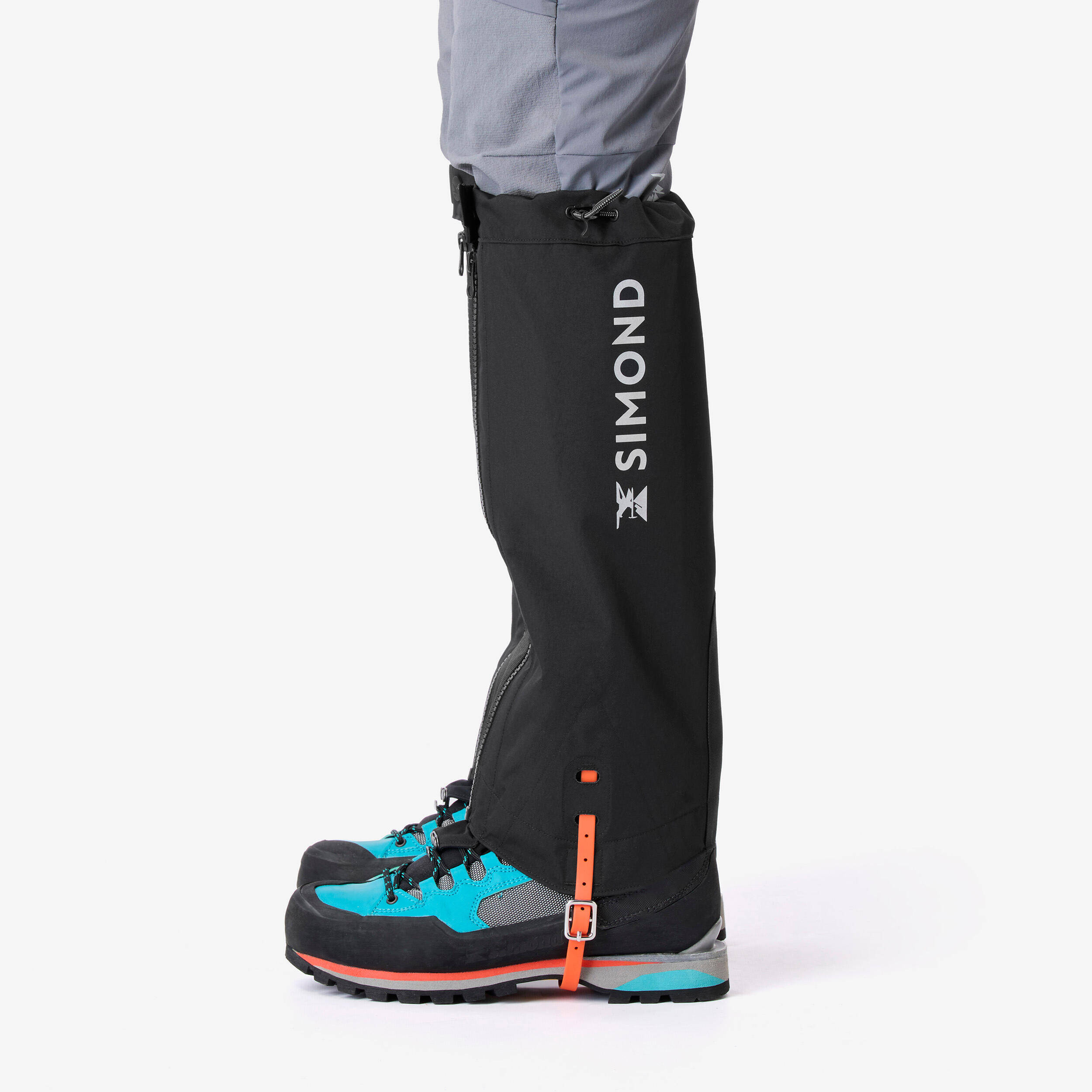 Waterproof mountaineering gaiters, black -  4