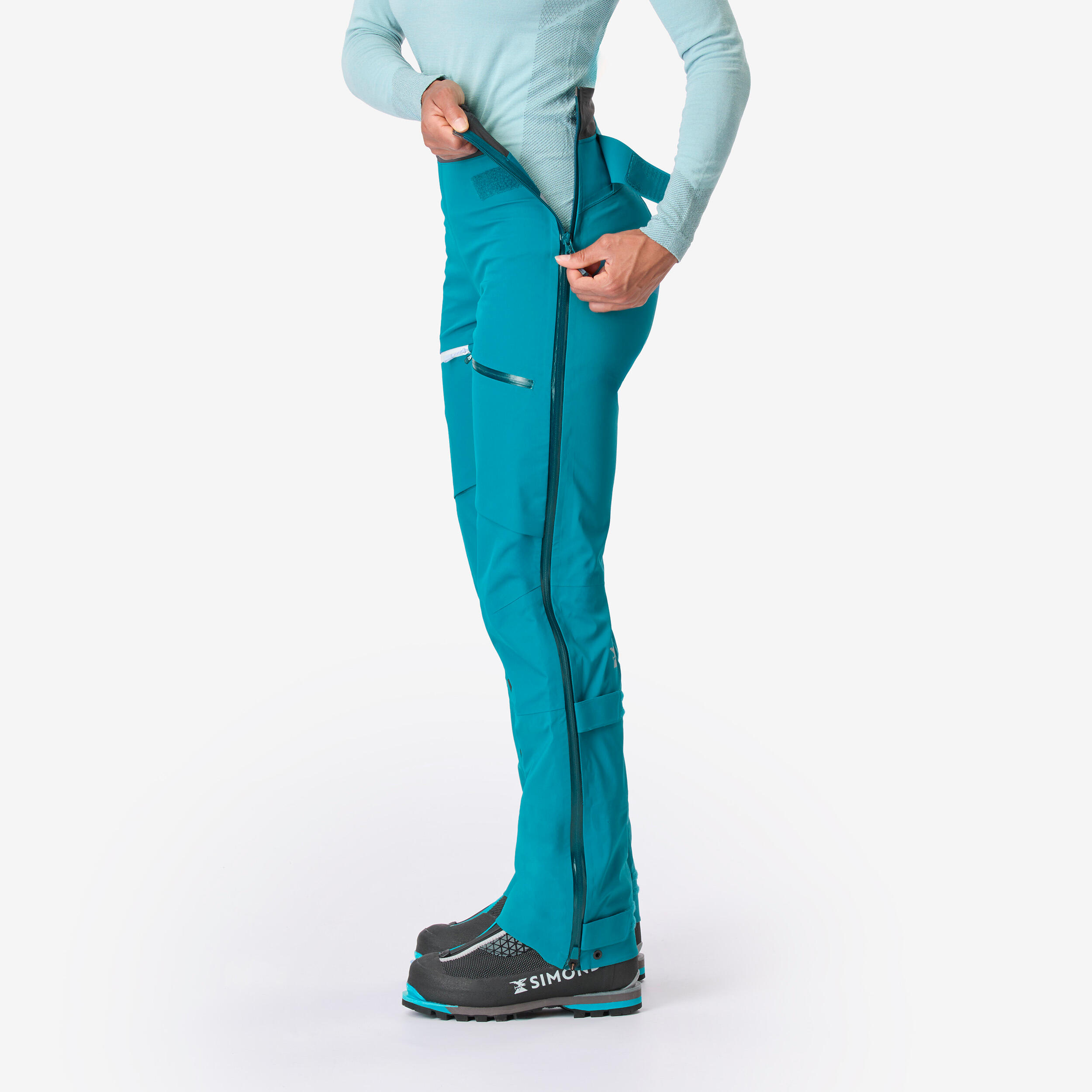 Funktionshose Bergsteigen Damen - Ice türkisblau  6/11