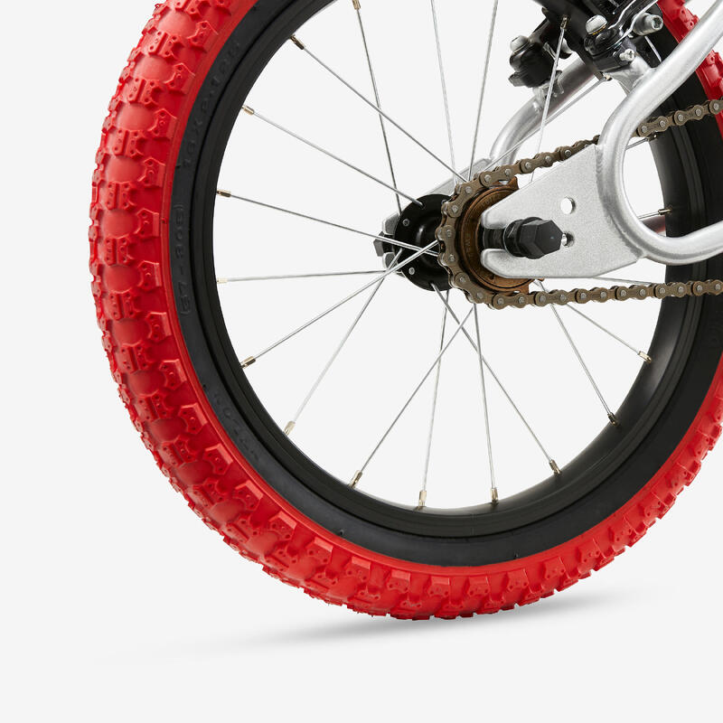 BMX VOOR KINDEREN 16" WIPE 500 GRIJS 5-7 JAAR