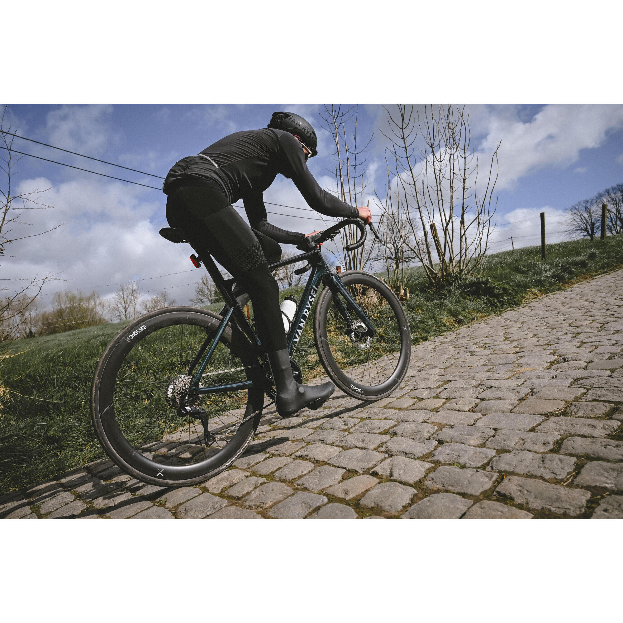 COLLANT VELO ROUTE HOMME HIVER RACER NOIR VAN RYSEL Decathlon