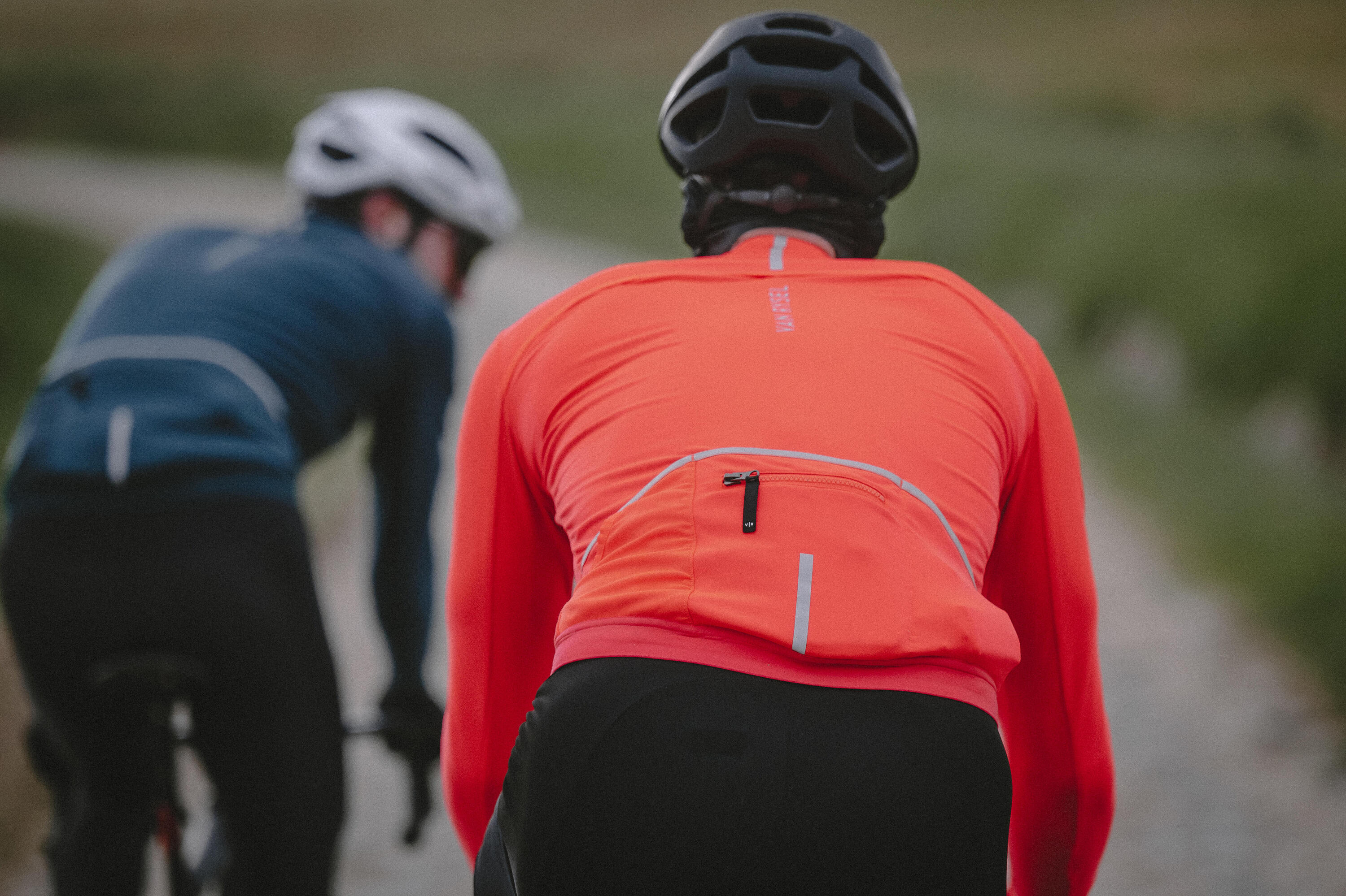 Veste vélo route hiver homme racer 2 - orange 15/16