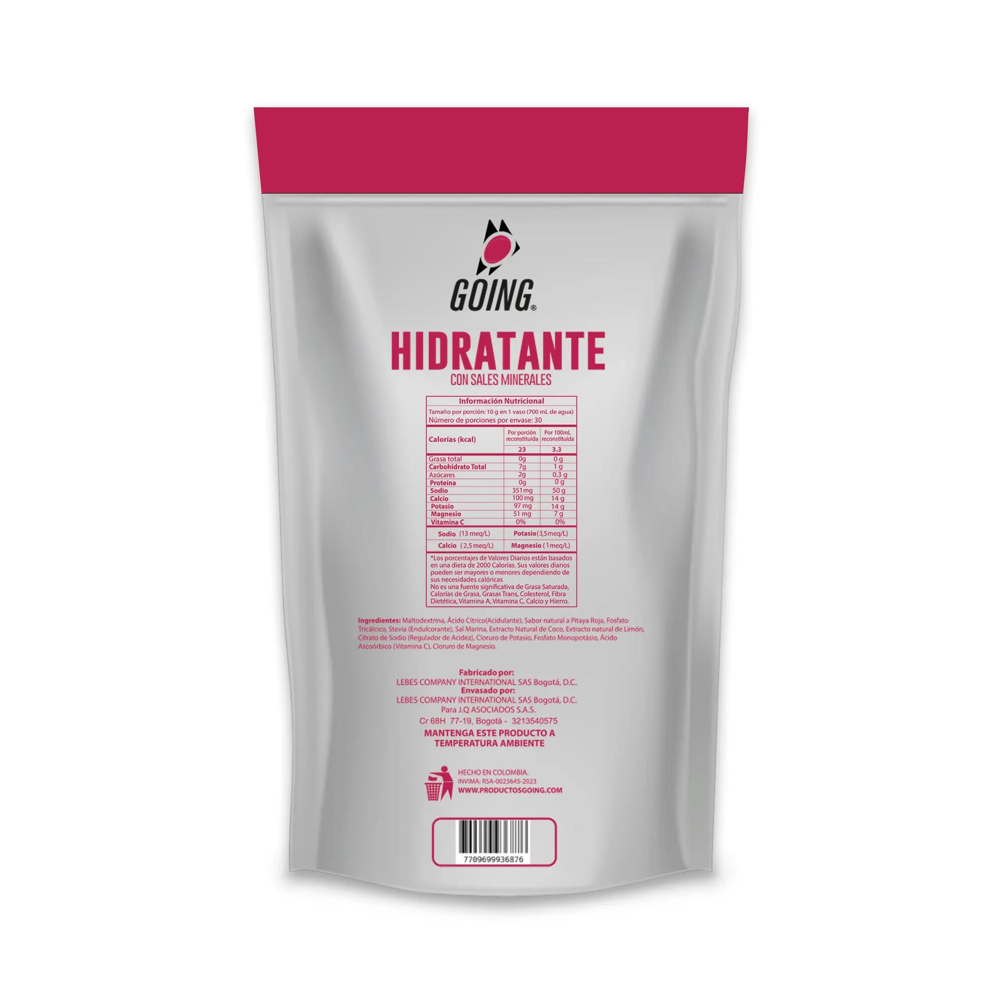 Bolsa hidratante de 300gr sabor fruto del dragón Going 2/2