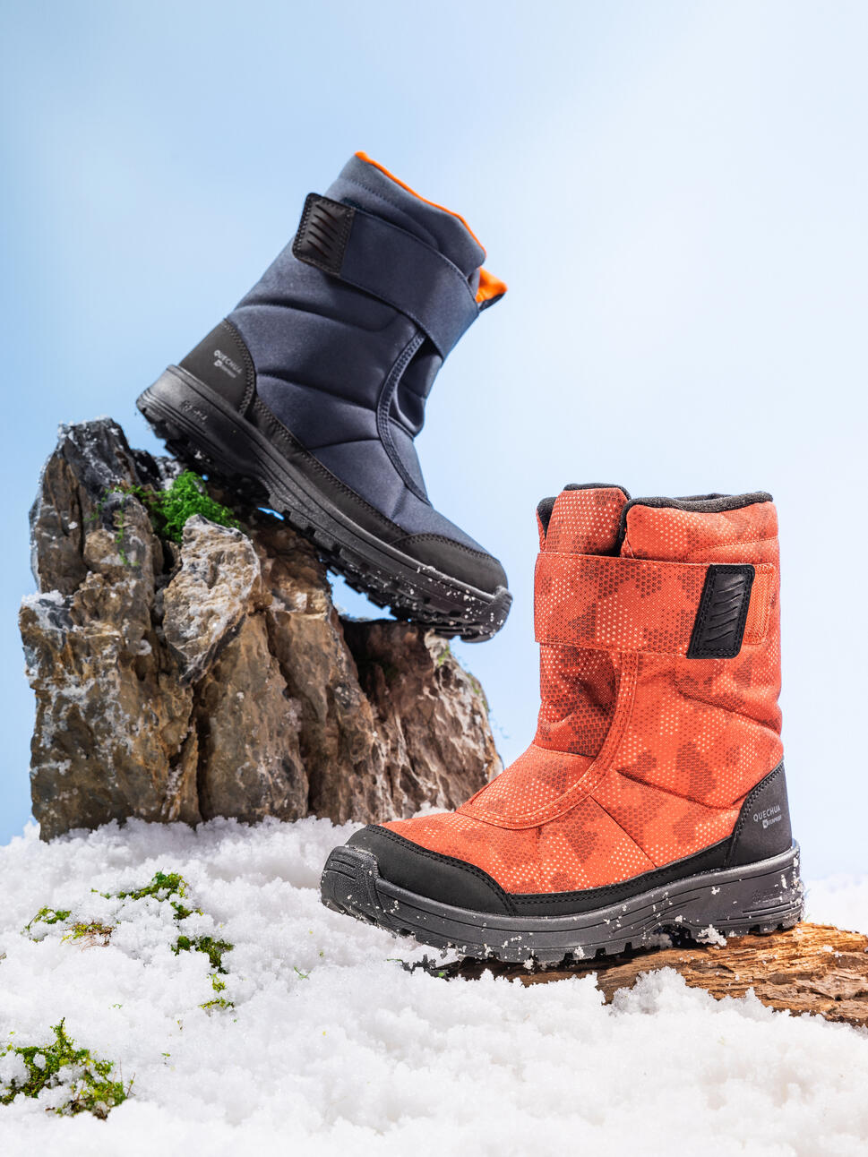 Cipele za planinarenje SH500 vodootporne na čičak dečje od 24 do 34