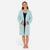 Peignoir de bain compact enfant à capuche en microfibre vert clair