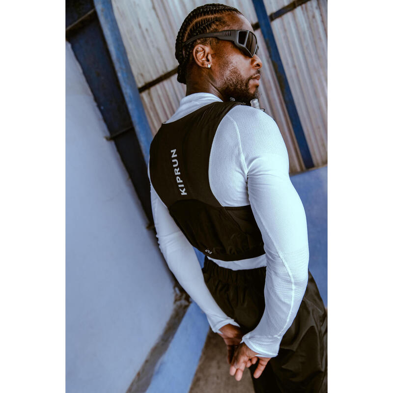 CAMISOLA TÉRMICA DE FUTEBOL ADULTO KEEPDRY CINZENTO/VIOLETA