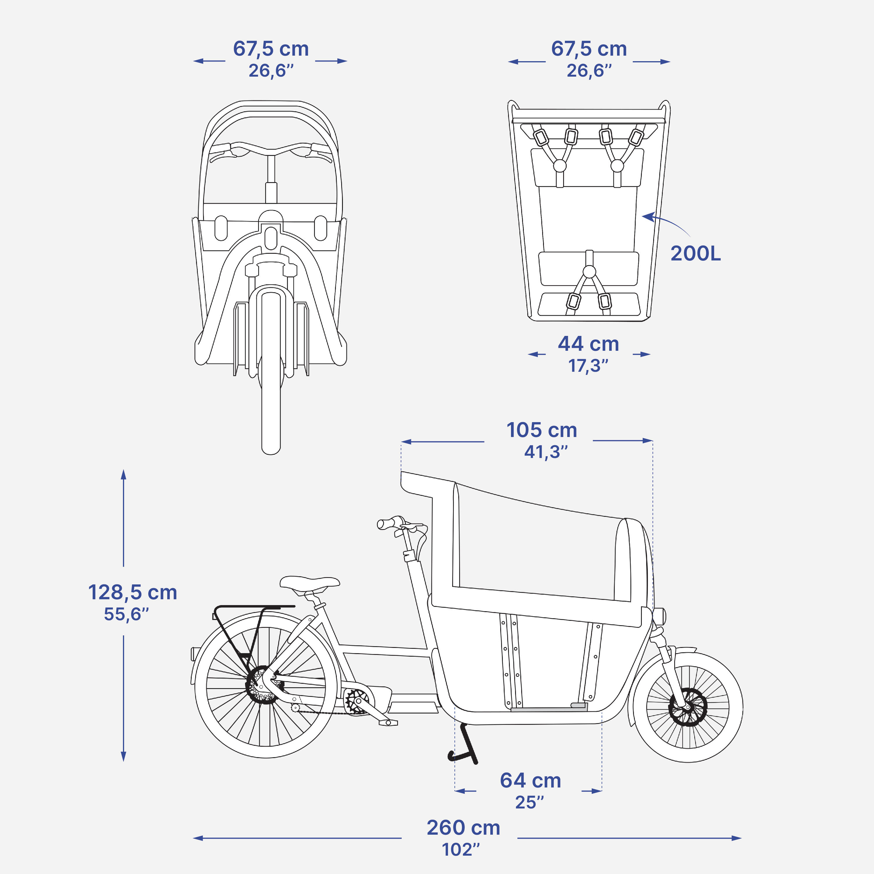 Bici cargo bike elettrica a pedalata assistita F 900E gialla 16/18