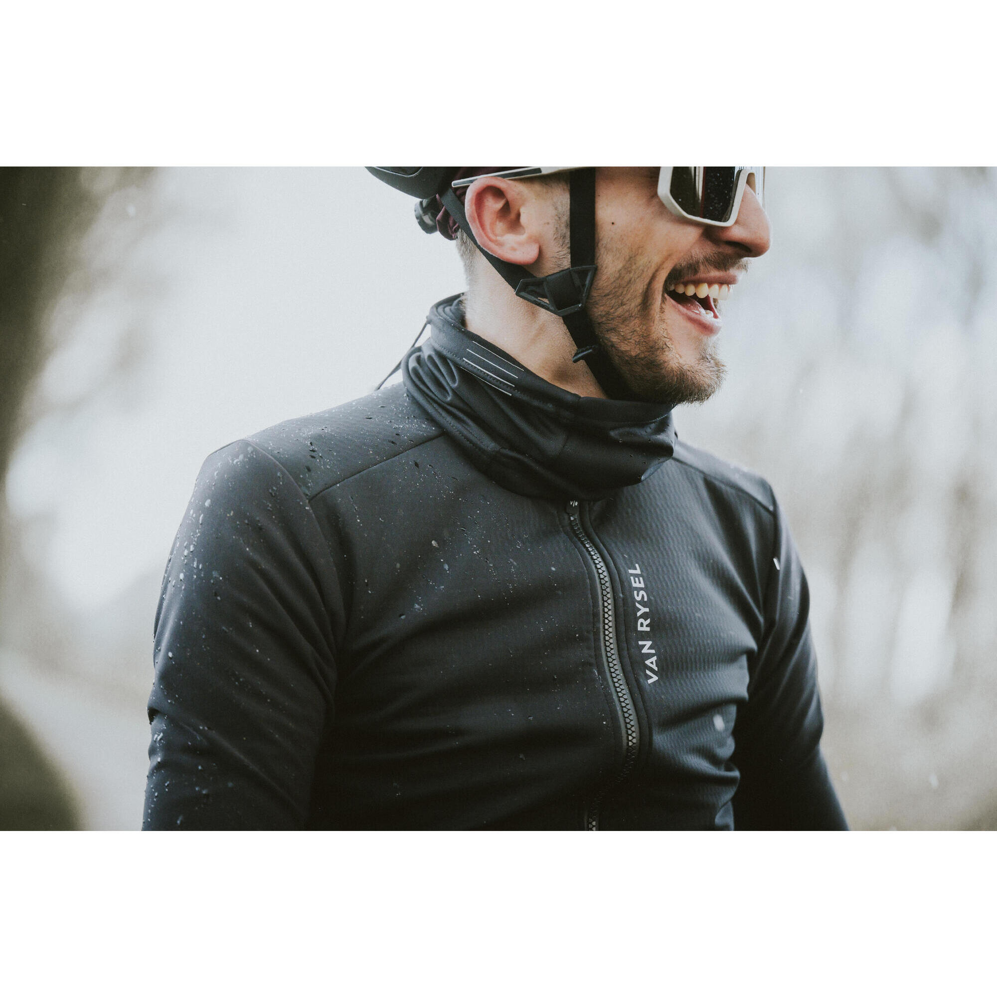 Men's Racer 2 winter road cycling jacket - Black