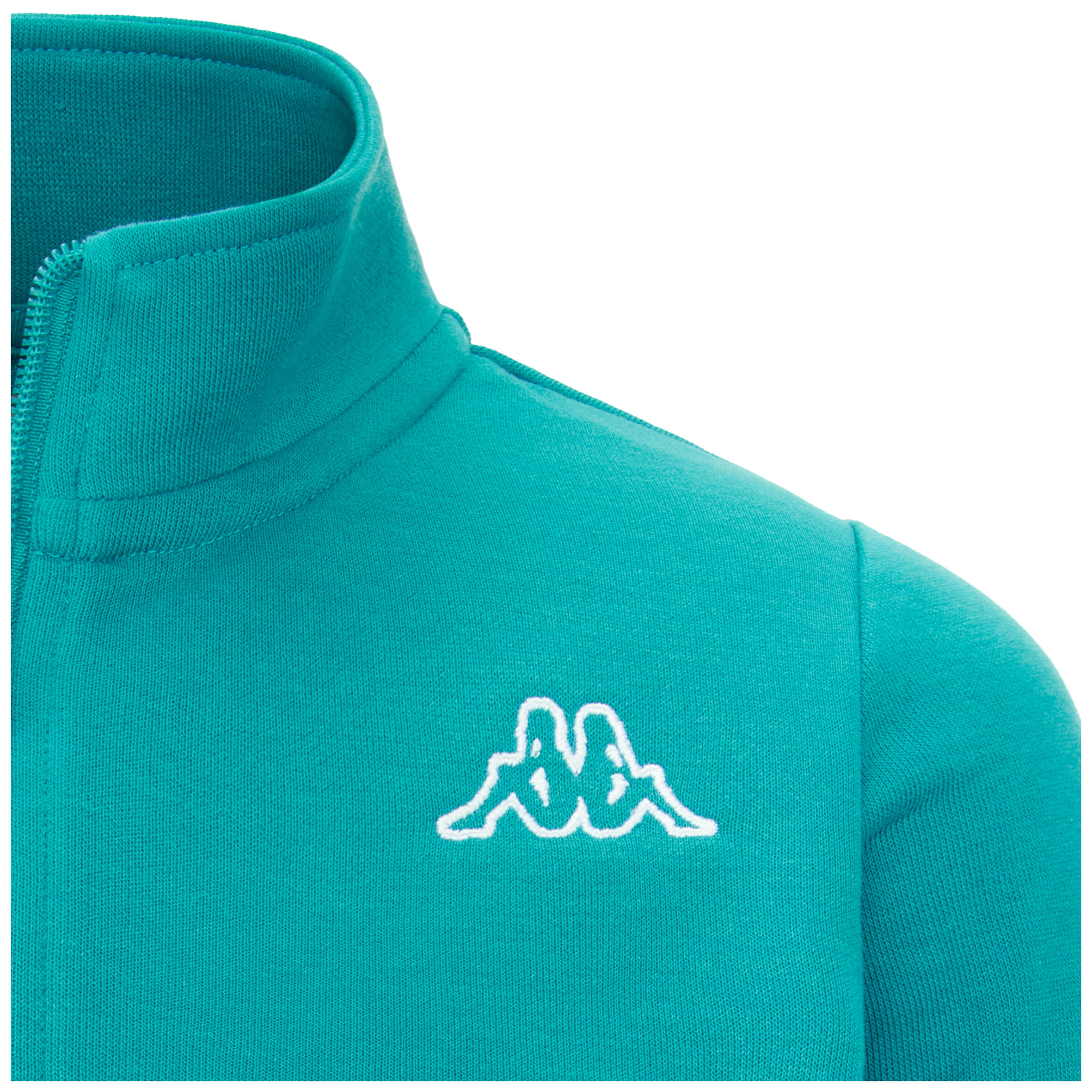 Felpa con zip verde acqua KAPPA 6/6