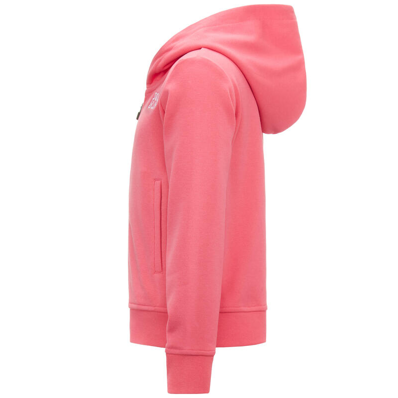 Felpa Kappa bambino con cappuccio rosa