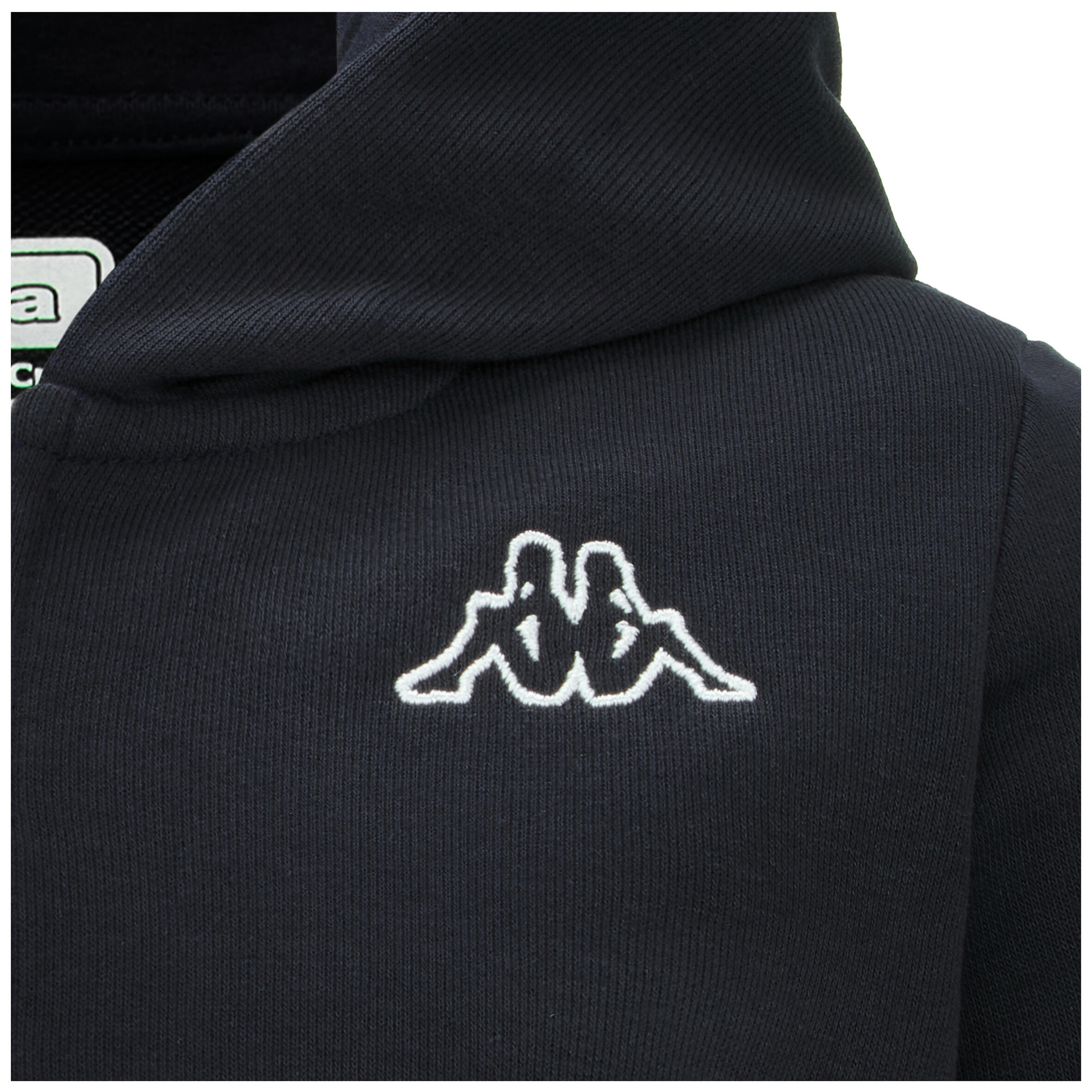 Felpa Kappa bambino con cappuccio blu marine 5/6