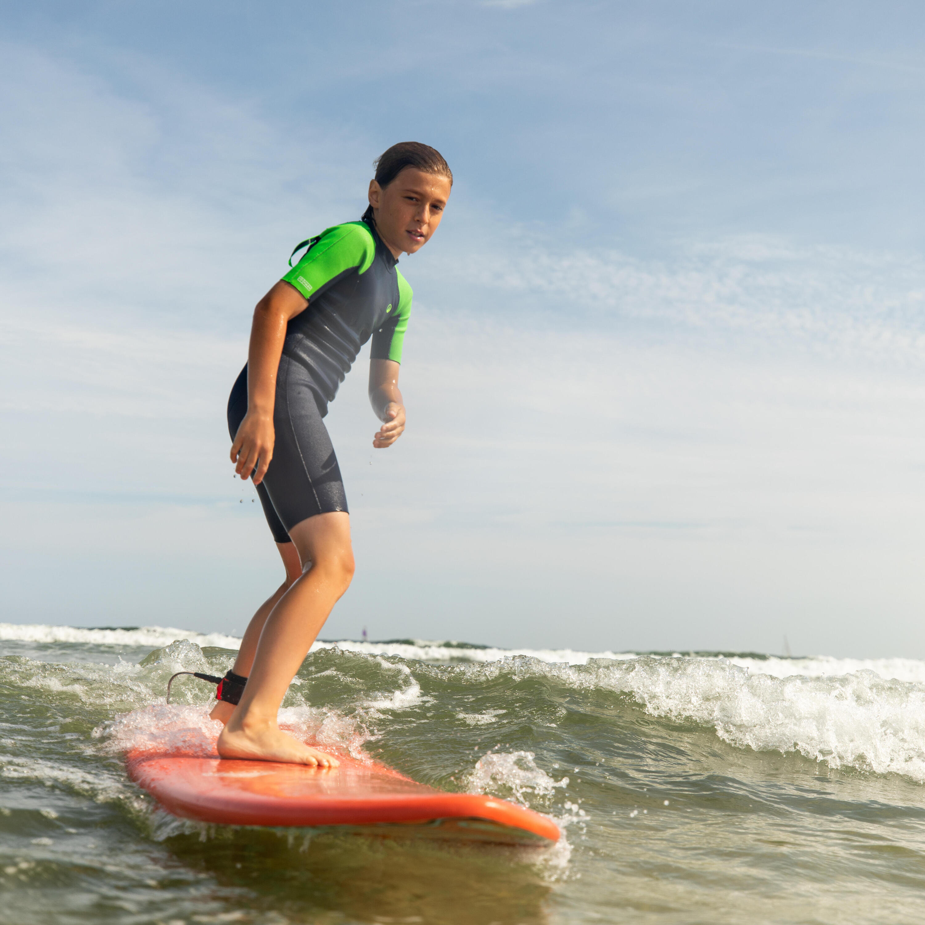 Combinaison isothermique courte de surf 1,5 mm enfant, Yulex 100 3/3