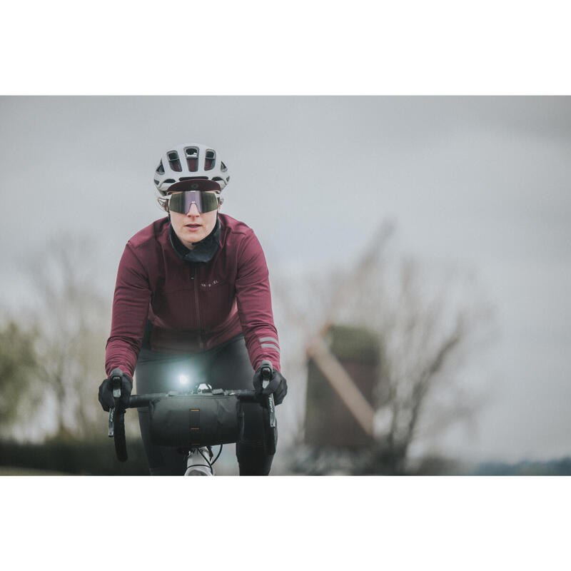 Veste vélo route hiver Endurance femme bordeaux