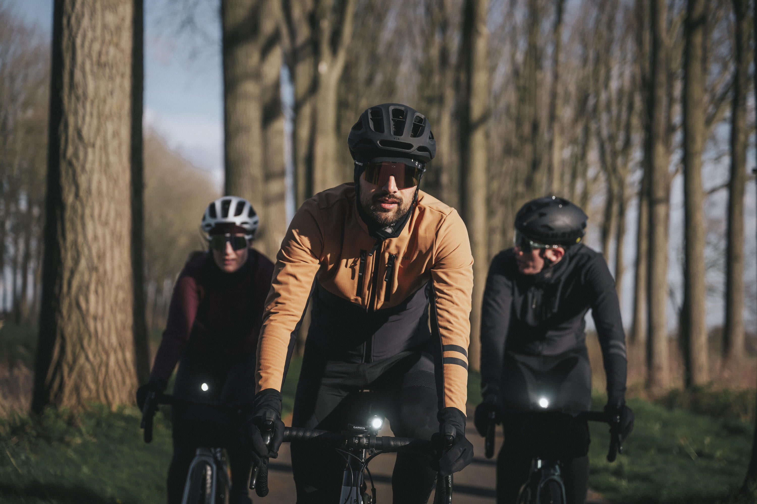 Giacca invernale ciclismo uomo ENDURANCE nero-marrone 11/13