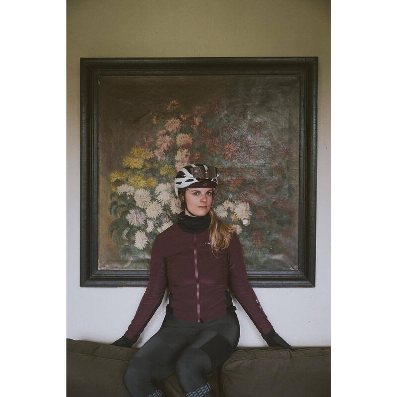 Geacă ciclism pe șosea iarnă Endurance Bordo Damă