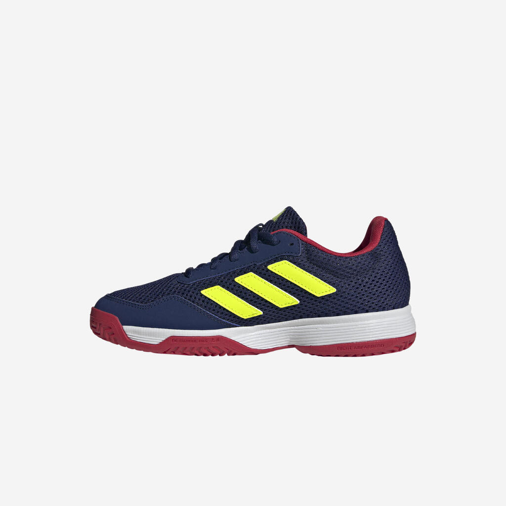 Kinder Tennisschuhe Multicourt - Adidas Gamespec blau/gelb