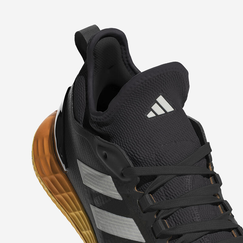 Zapatillas de tenis ligeras tierra batida hombre, Adidas Ubersonic negro amarillo