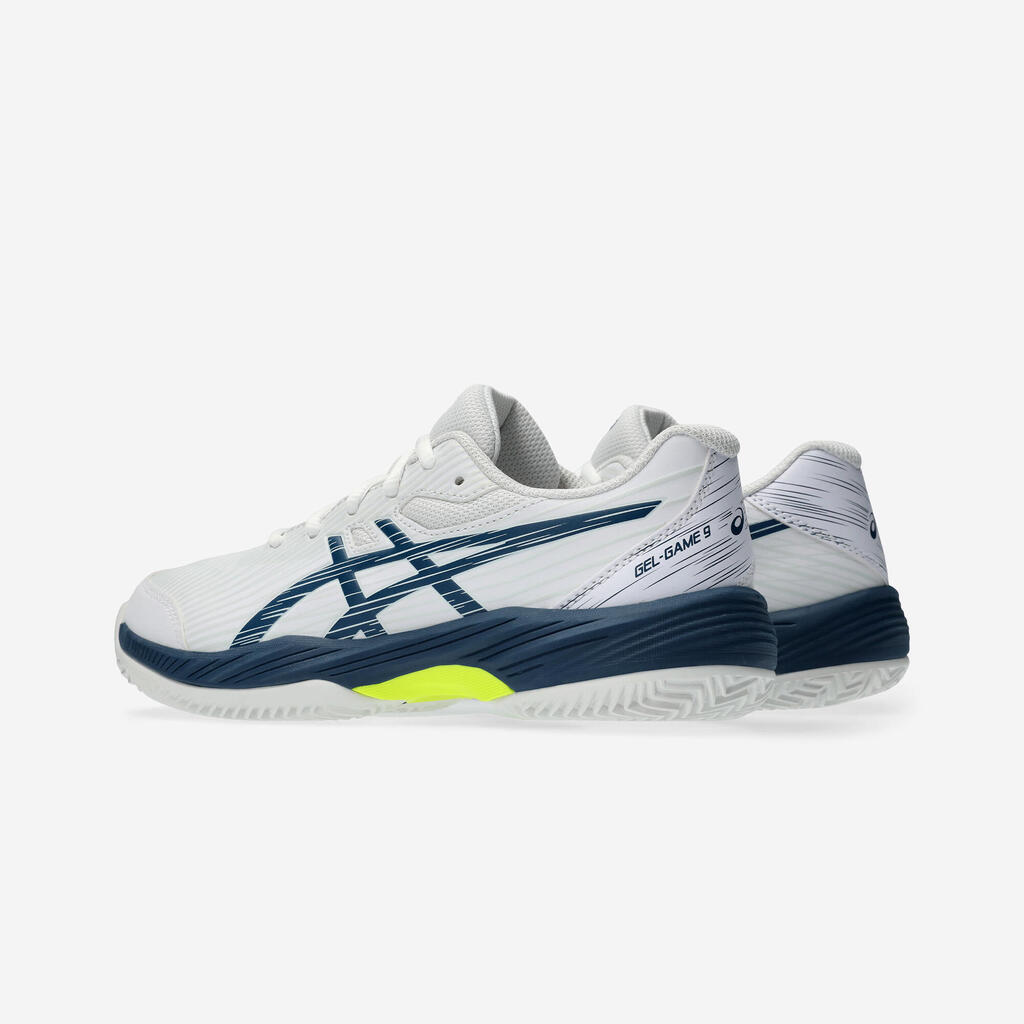 Bele dečje patike za tenis na šljaci GEL GAME