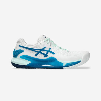 Zapatillas de tenis Mujer multipista Asics Gel Resolution 9 blanco azul