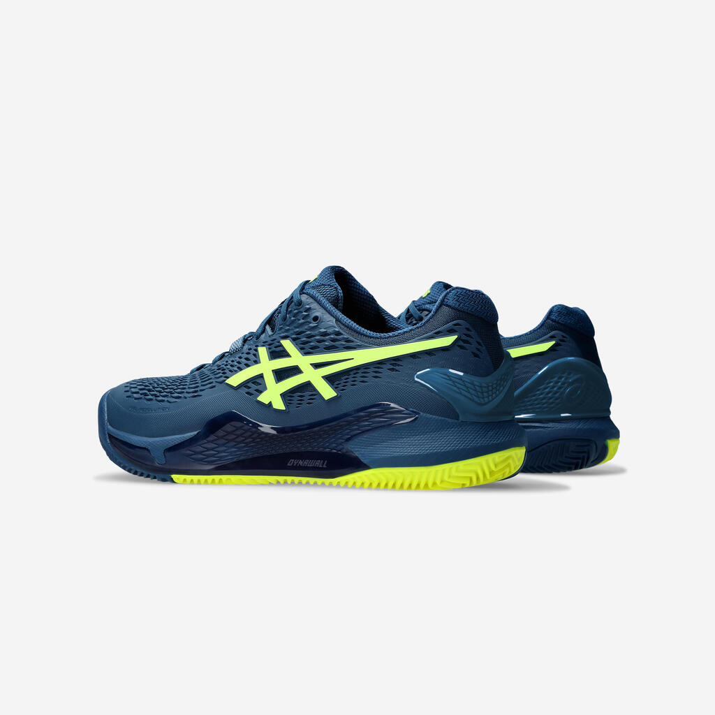 МЪЖКИ ТЕНИС ОБУВКИ ASICS GEL-RESOLUTION 9, ЗА КЛЕЙ, СИНЬО/ЖЪЛТО