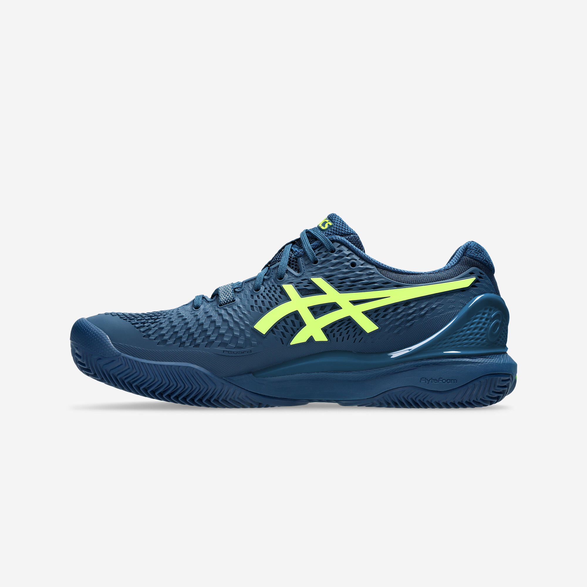 Herren Tennisschuhe Sandplatz Asics Gel Resolution 9 blau gelb ASICS Decathlon