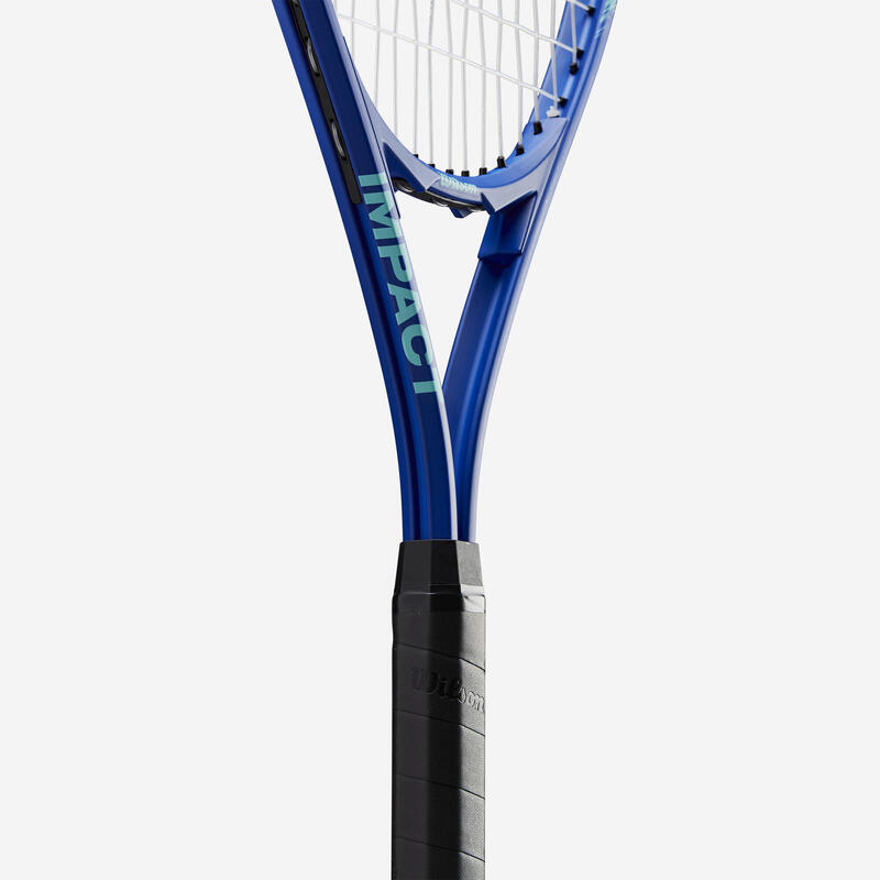 Rachetă de tenis, adult, începător, aluminiu, Wilson Impact albastru-roșu.