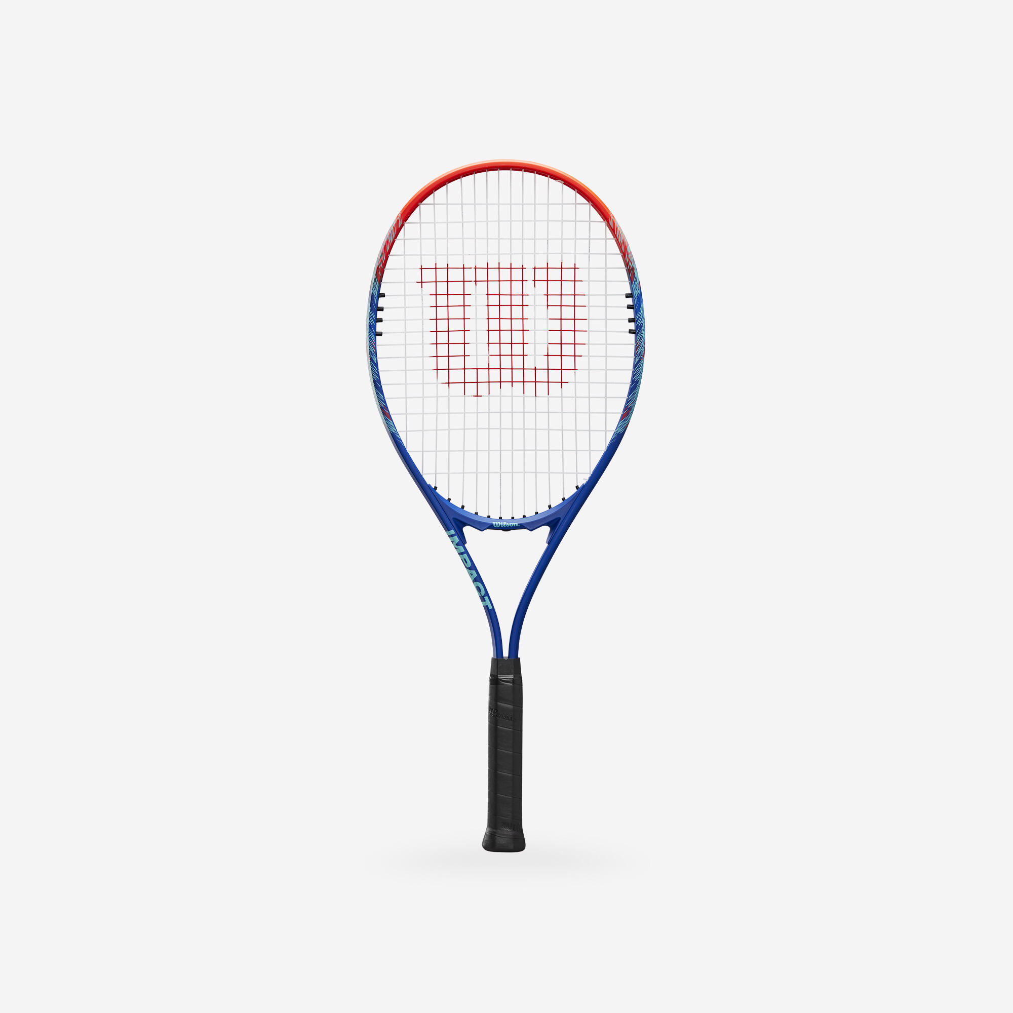 Rachetă de tenis, adult, începător, aluminiu, Wilson Impact albastru-roșu.