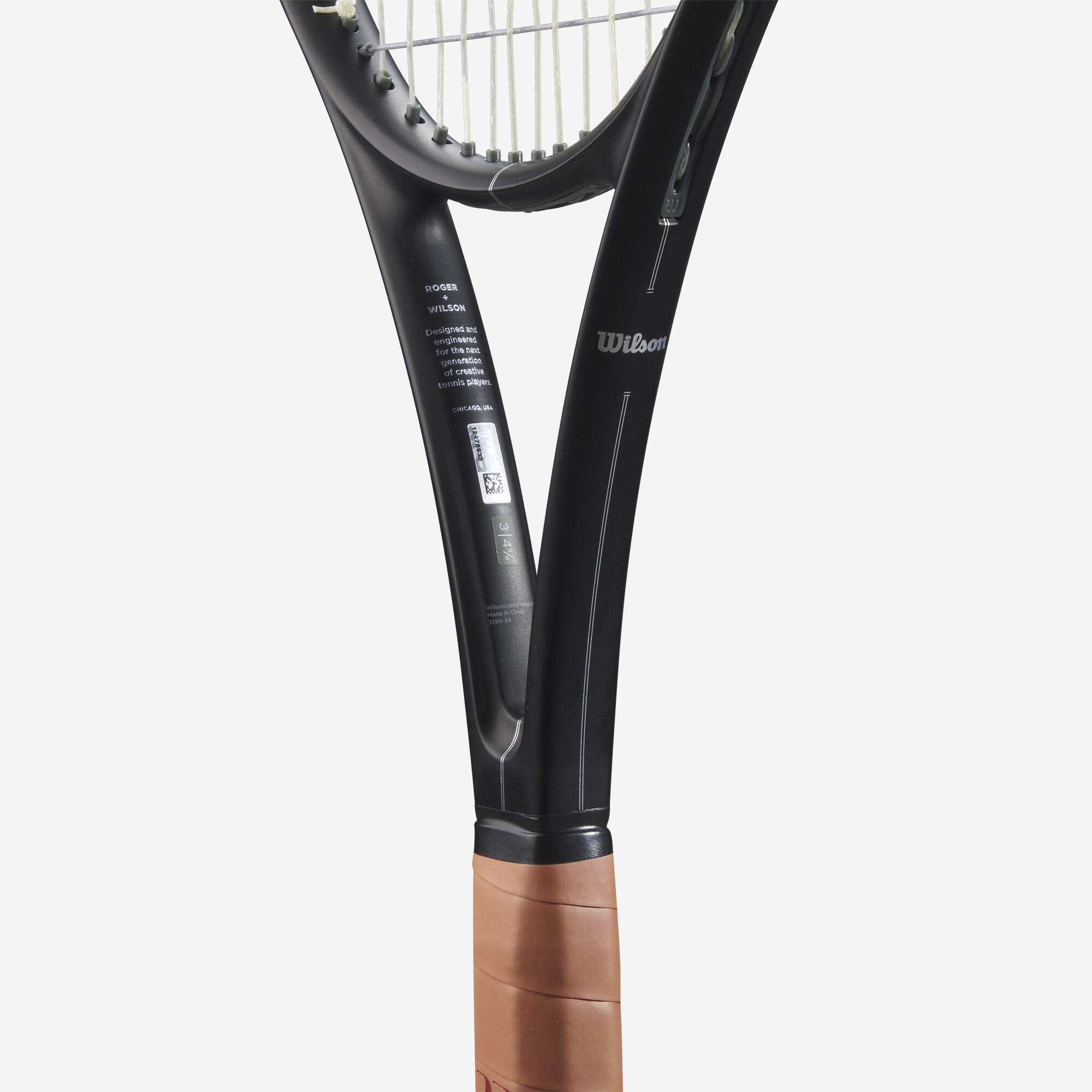 Raquette de tennis adulte compétition - RF 01 300g non cordee noire 10/12