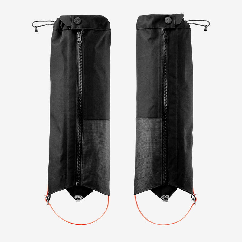 Waterproof mountaineering gaiters - Black