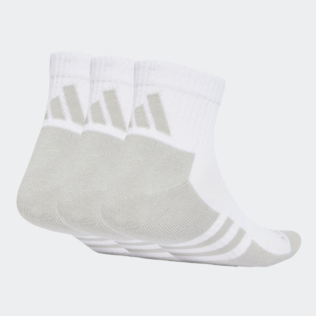 3-Stripe Low Socks - White