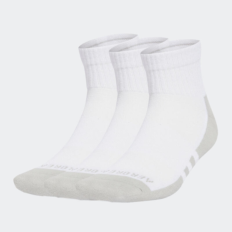 ADIDAS Sportsocken kurz 3 Streifen - weiss 