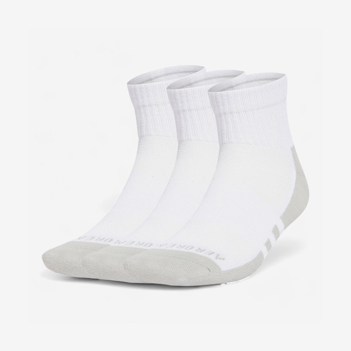 Chaussettes basses 3 bandes Adidas - blanc
