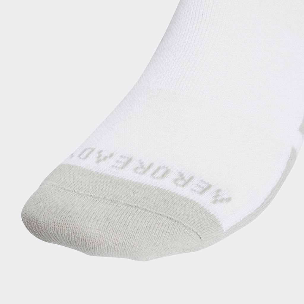 3-Stripe Low Socks - White