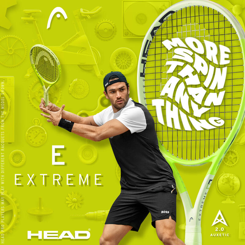 Raqueta de tenis adulto - HEAD Auxetic Extreme MP Amarillo 300 g