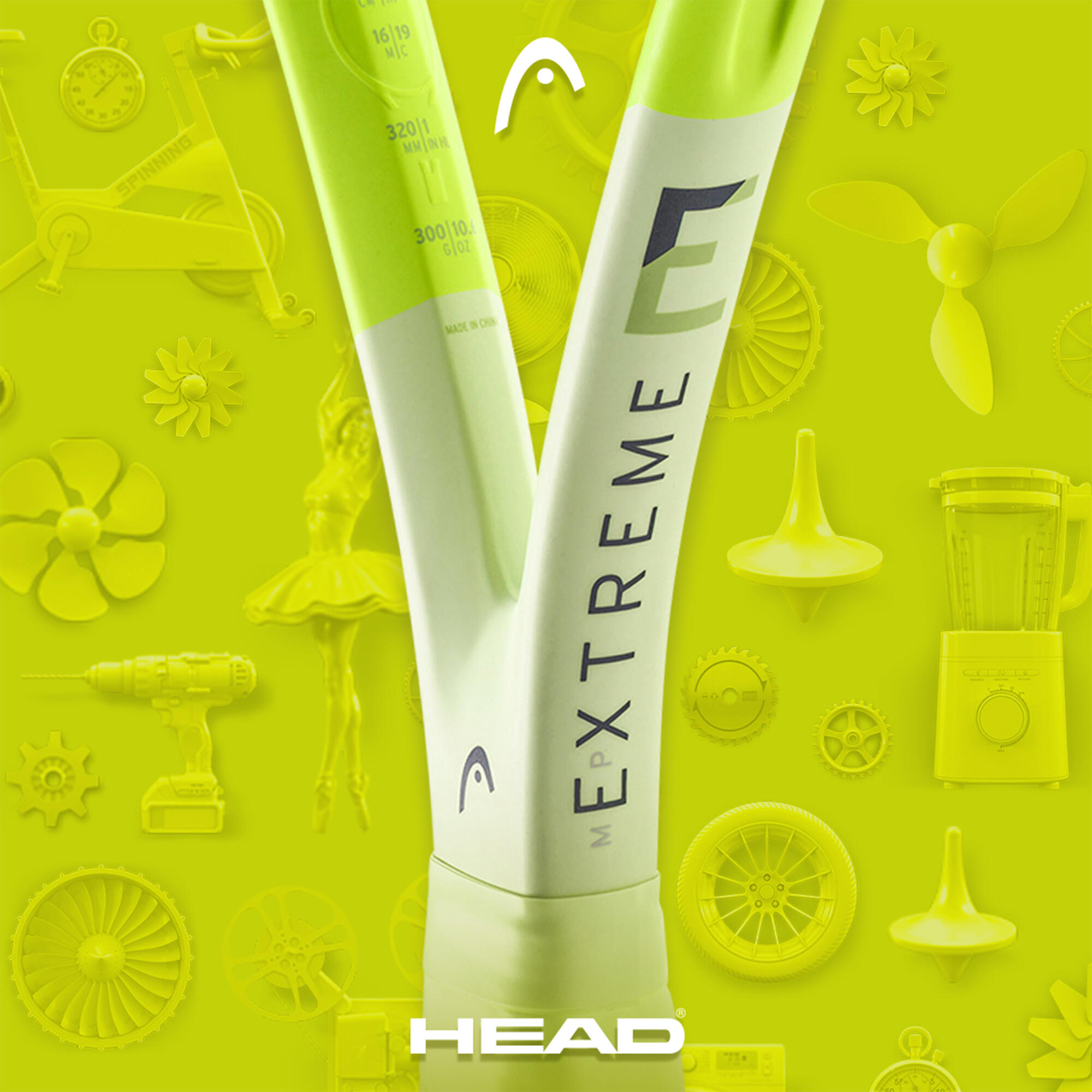 HEAD Tennisschläger Damen/Herren - Auxetic Extreme MP 300 g gelb  13/14