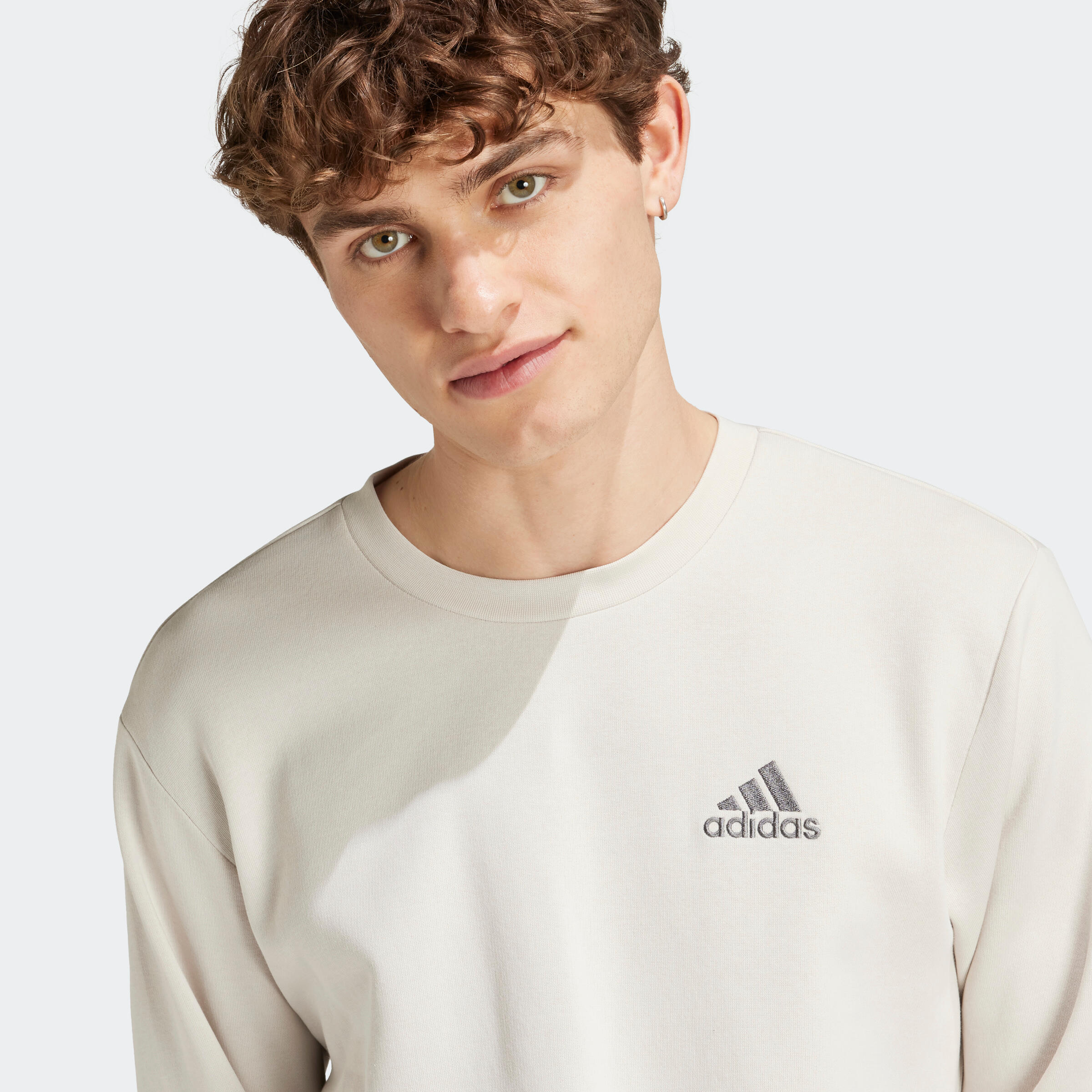 Seconde vie - SWEAT-SHIRT DE FITNESS SOFT TRAINING ADIDAS HOMME BEIGE 4/6