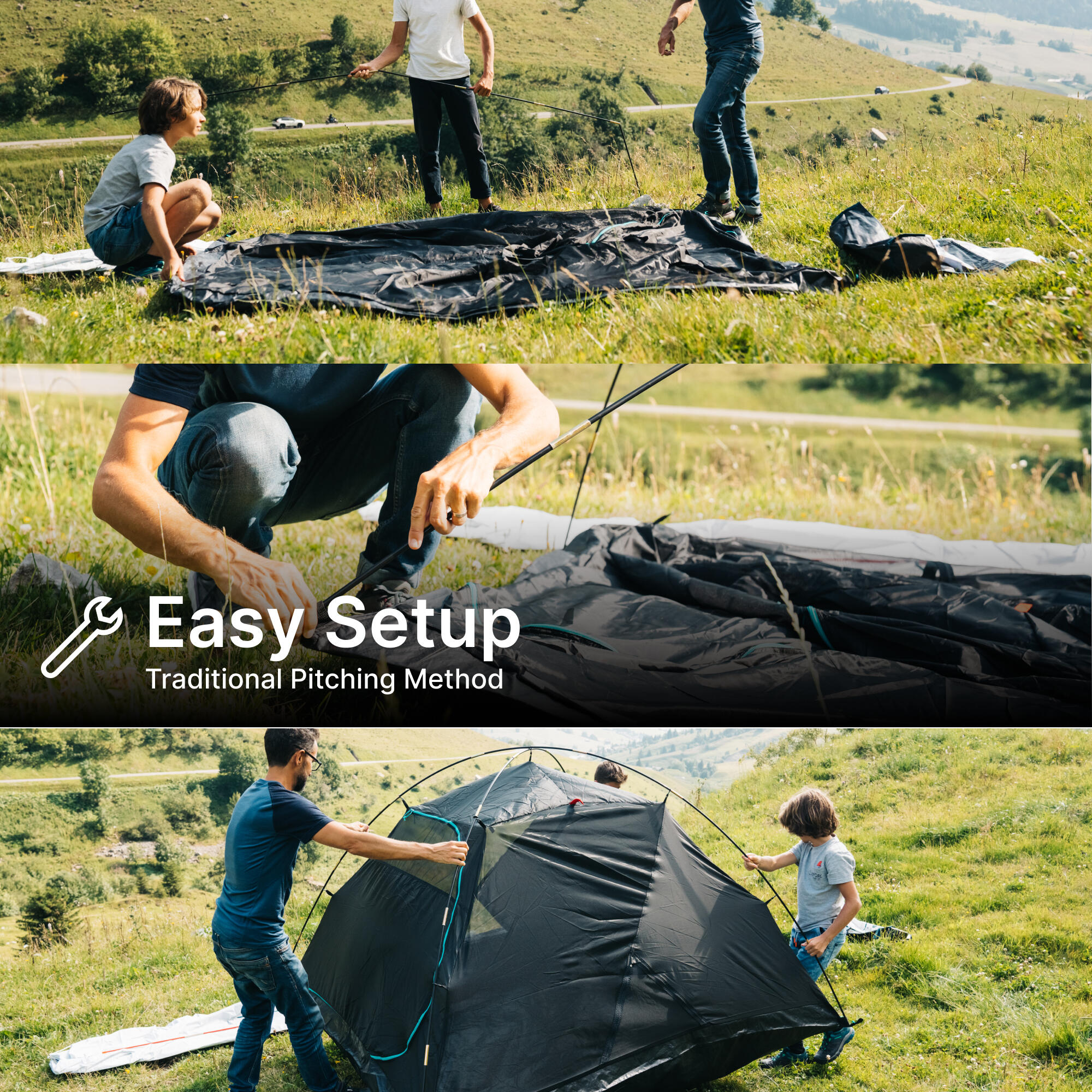 Tweedehands - Kampeertent MH100 Fresh & Black voor 2 personen 20/41