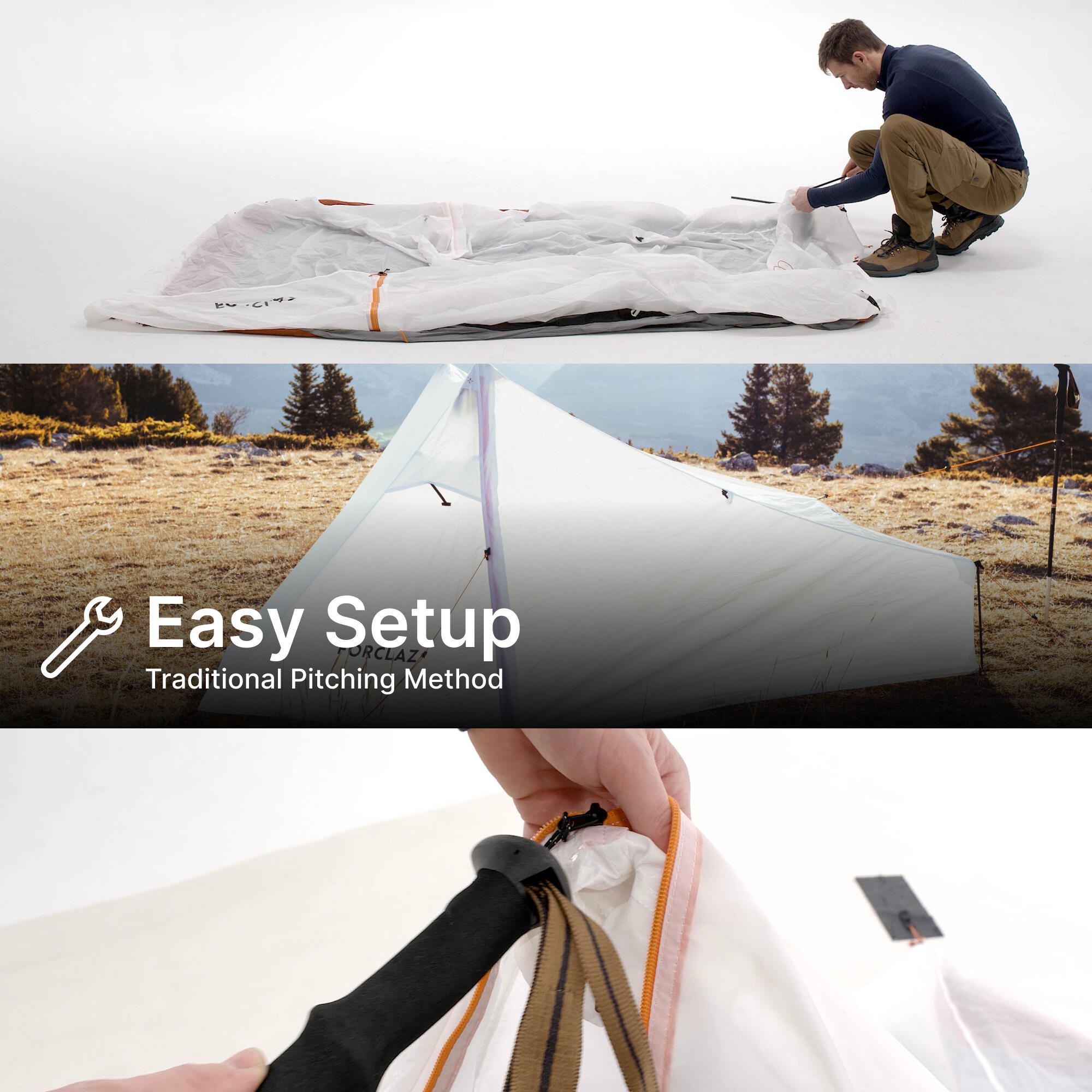 Trekking Ultra-Light Tarp Tent MT900 Person