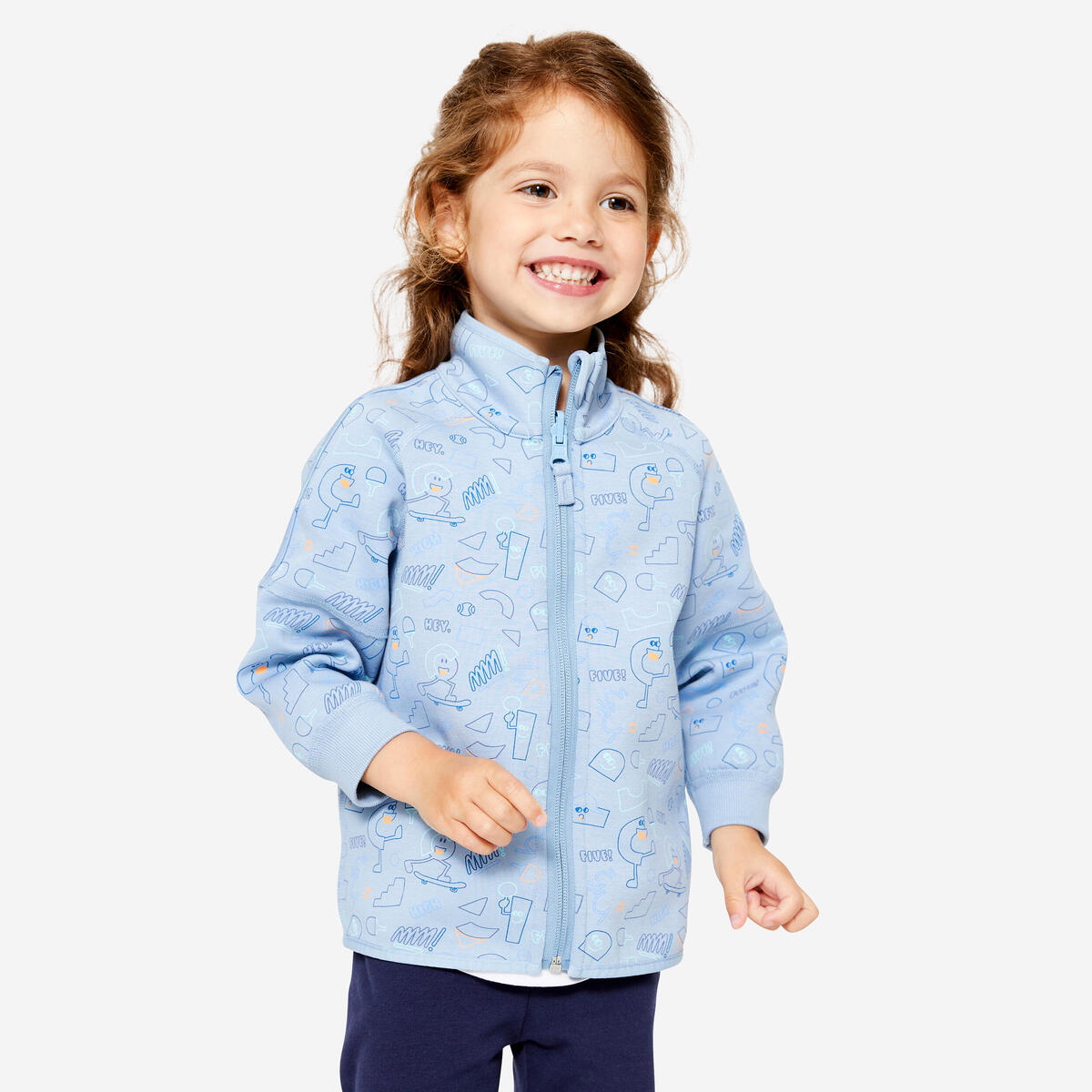 Veste zippée réversible enfant mixte, Bleu