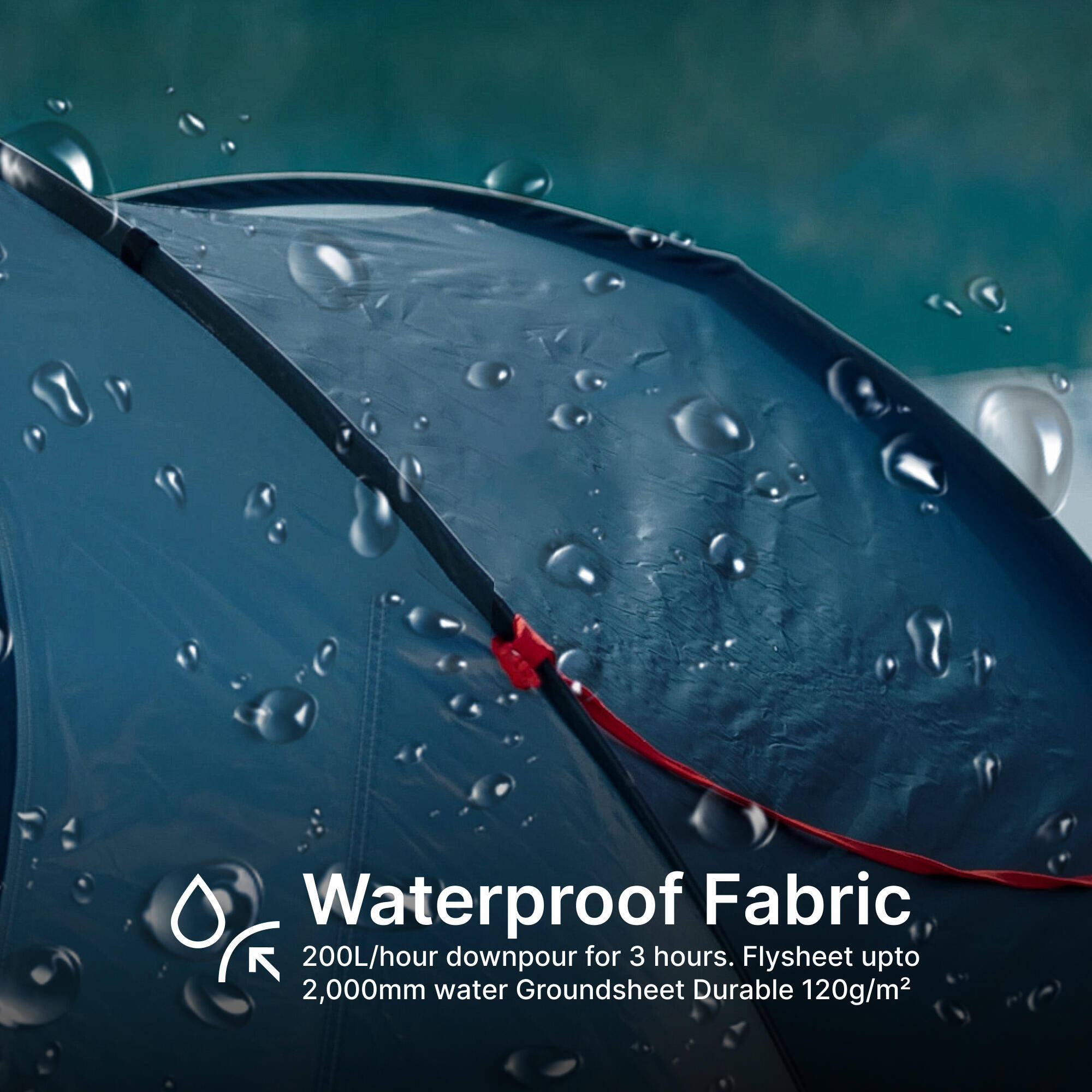 2-person instant camping tent, 2 Seconds - Blue -  4