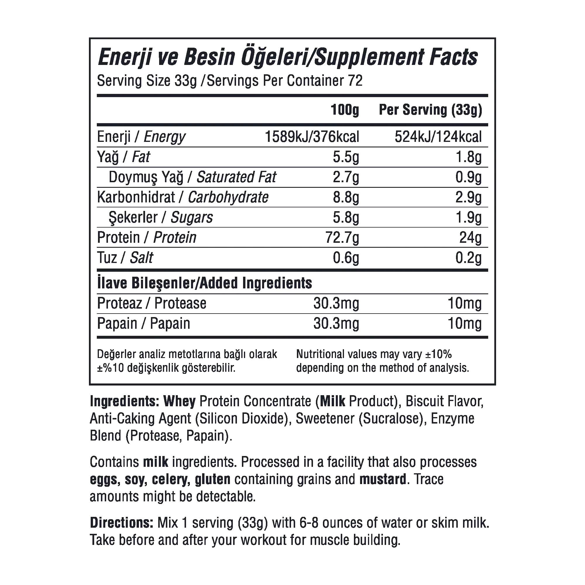 BigJoy Big Whey Protein Classic Bisküvi 990g 30 Servis 2/2