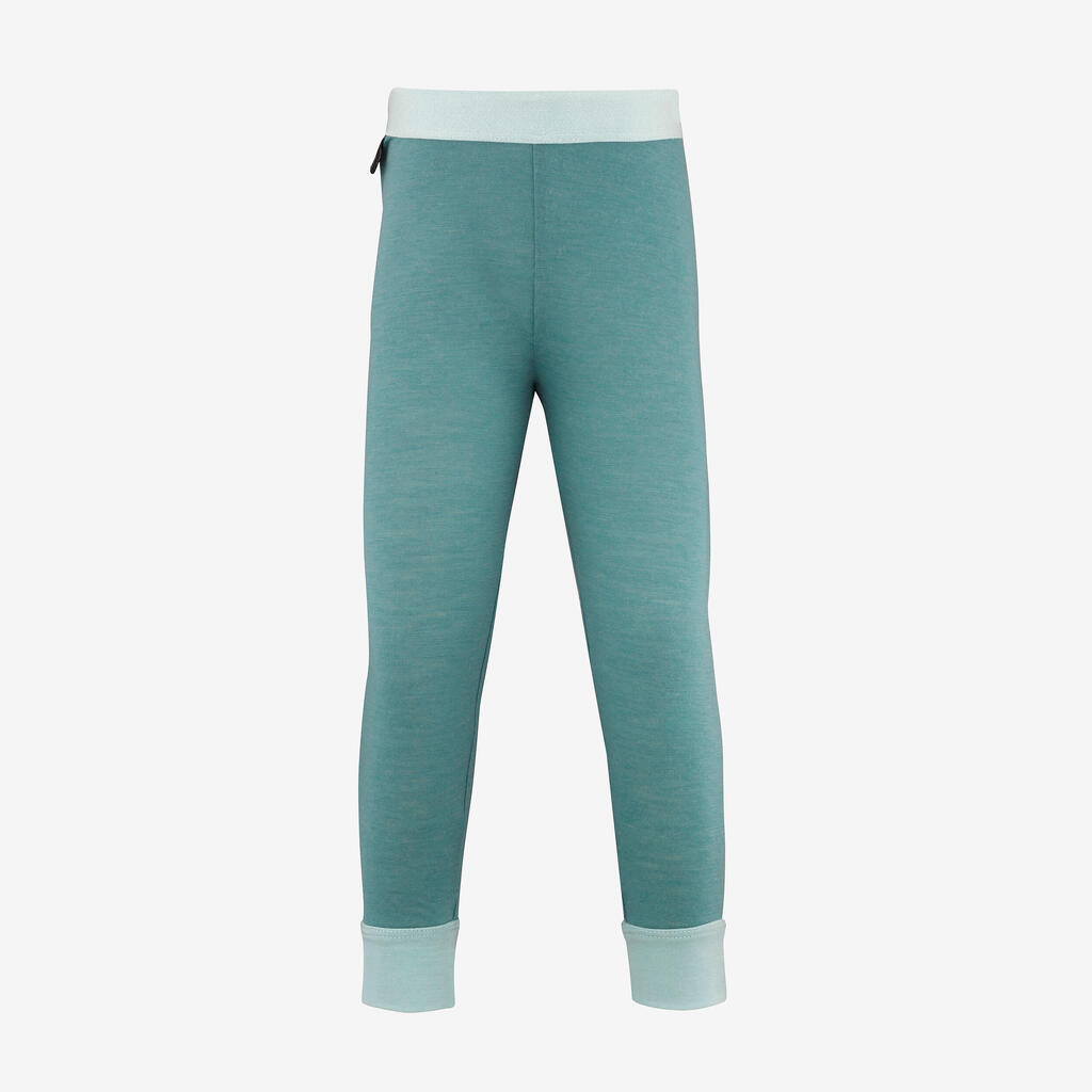 Babies' Ski Merino Wool Thermal Base Layer Trousers 900 - Turquoise