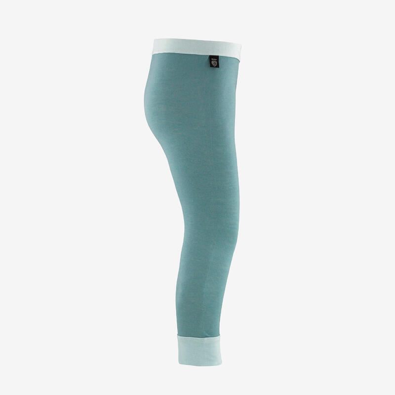 Sous-vêtement de ski thermique en laine mérinos bébé, Pant 900 Turquoise