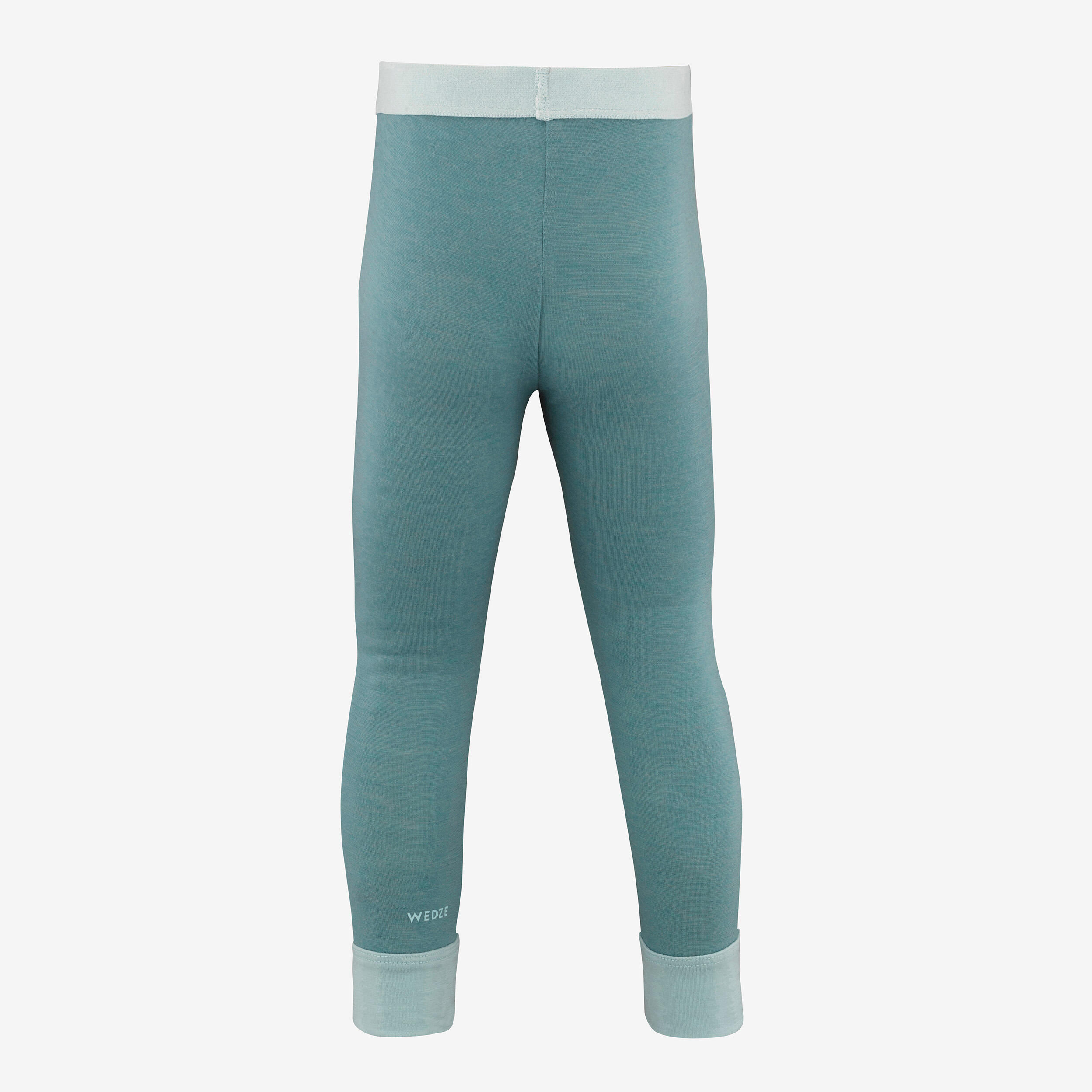 Thermal ski underwear in merino wool for babies, Pant 900 Turquoise