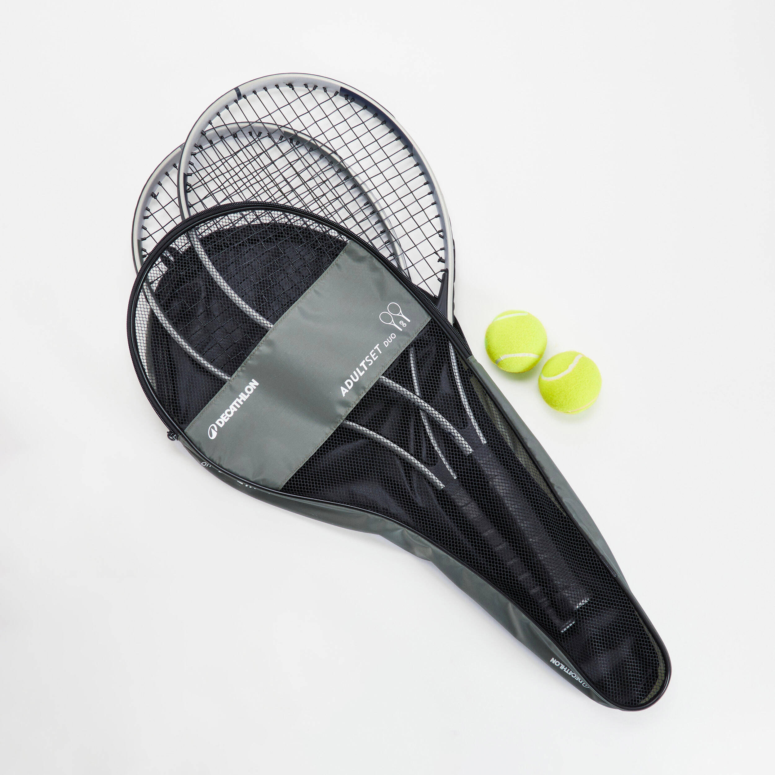 Duo Adult Essential Tennis Set - 2 Rackets + 2 Balls + 1 Bag