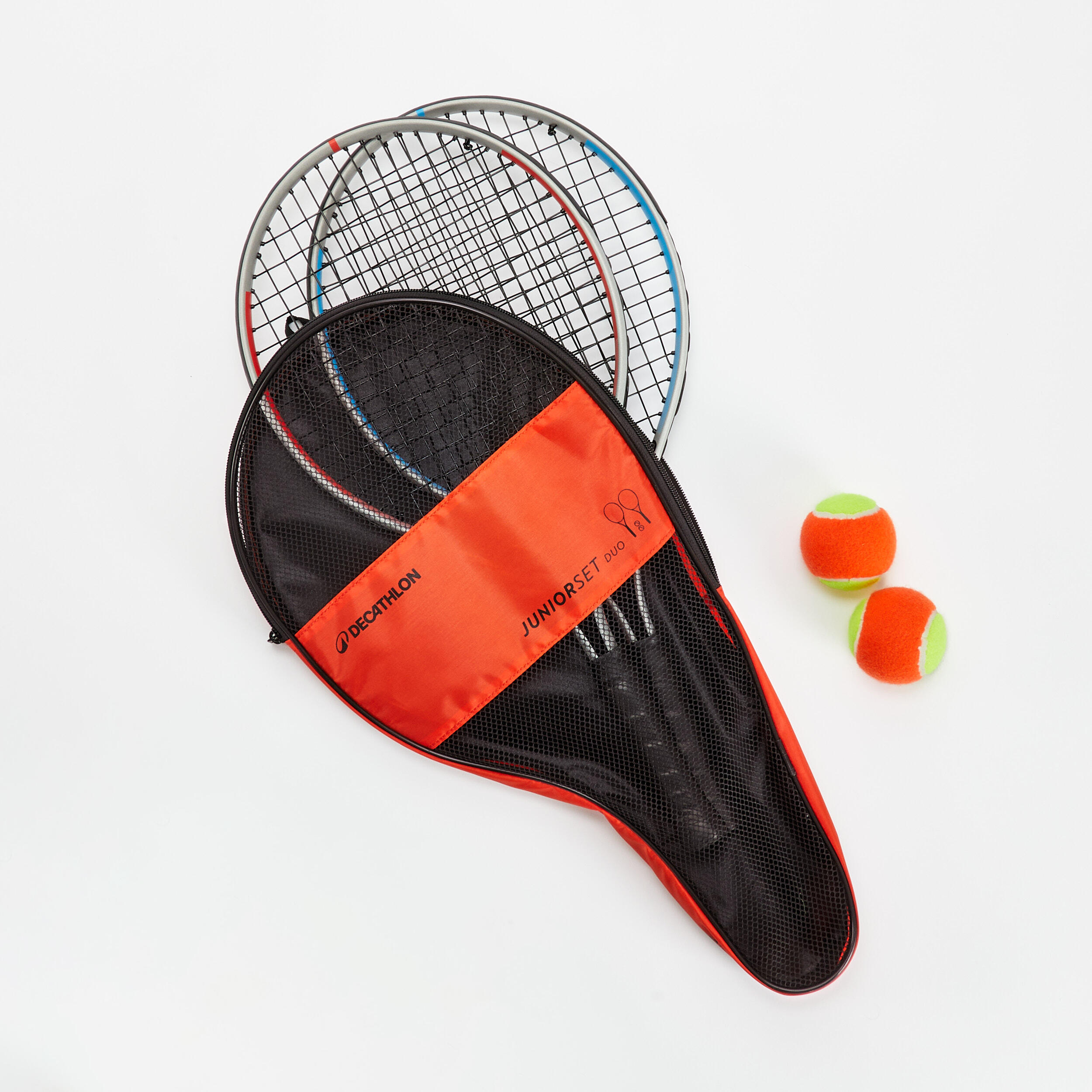 Kids' Tennis Set Essential 2 x 21" Rackets + 2 Balls + 1 Bag