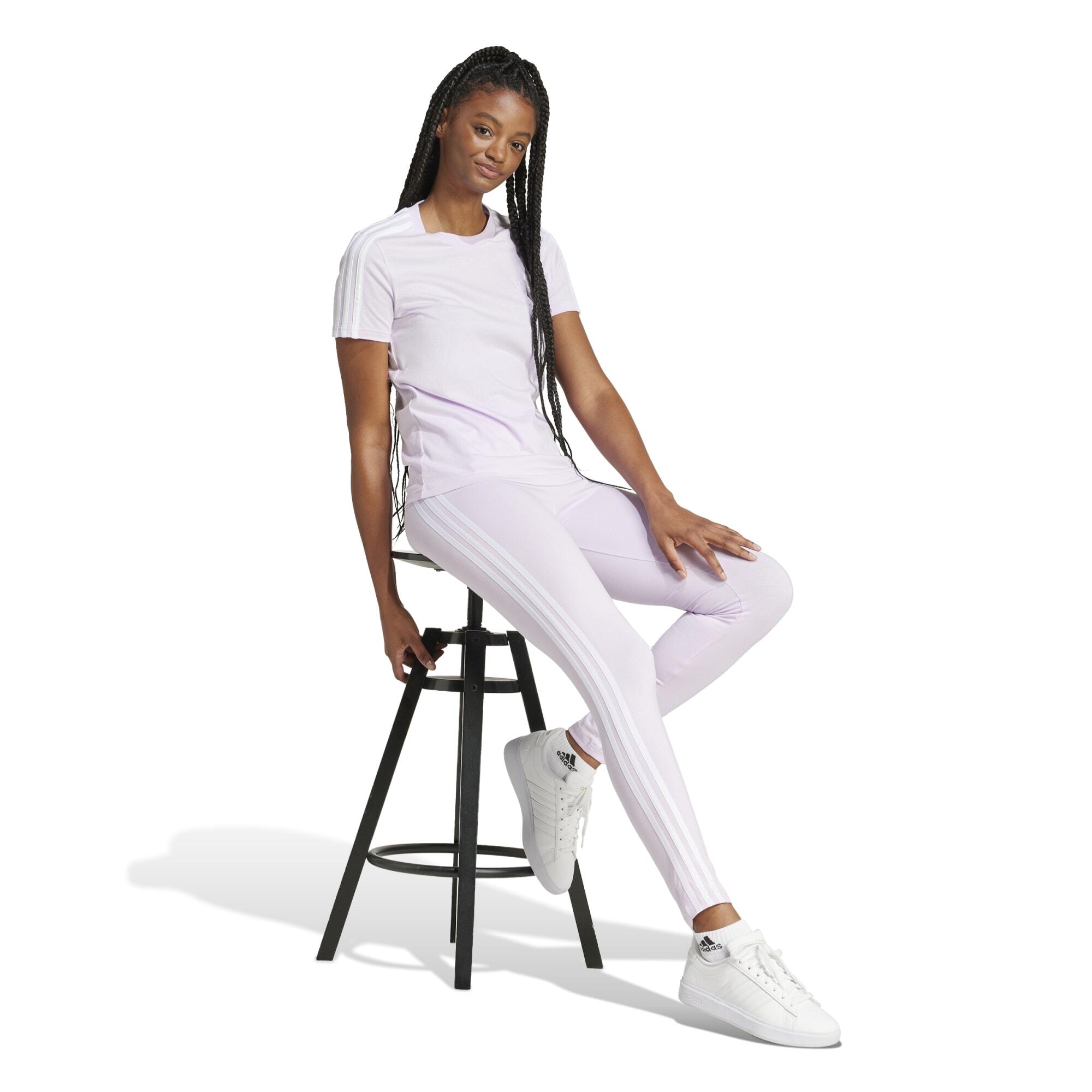 Leggings Adidas Mujer Lavanda Estampados 3 Franjas 2/6