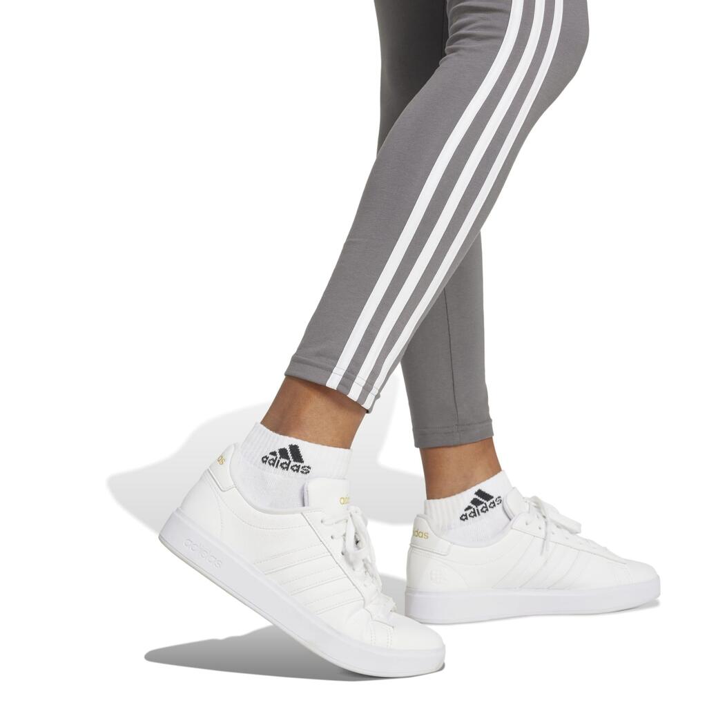 Women's 3 Stripe Printed Leggings - Dark Grey