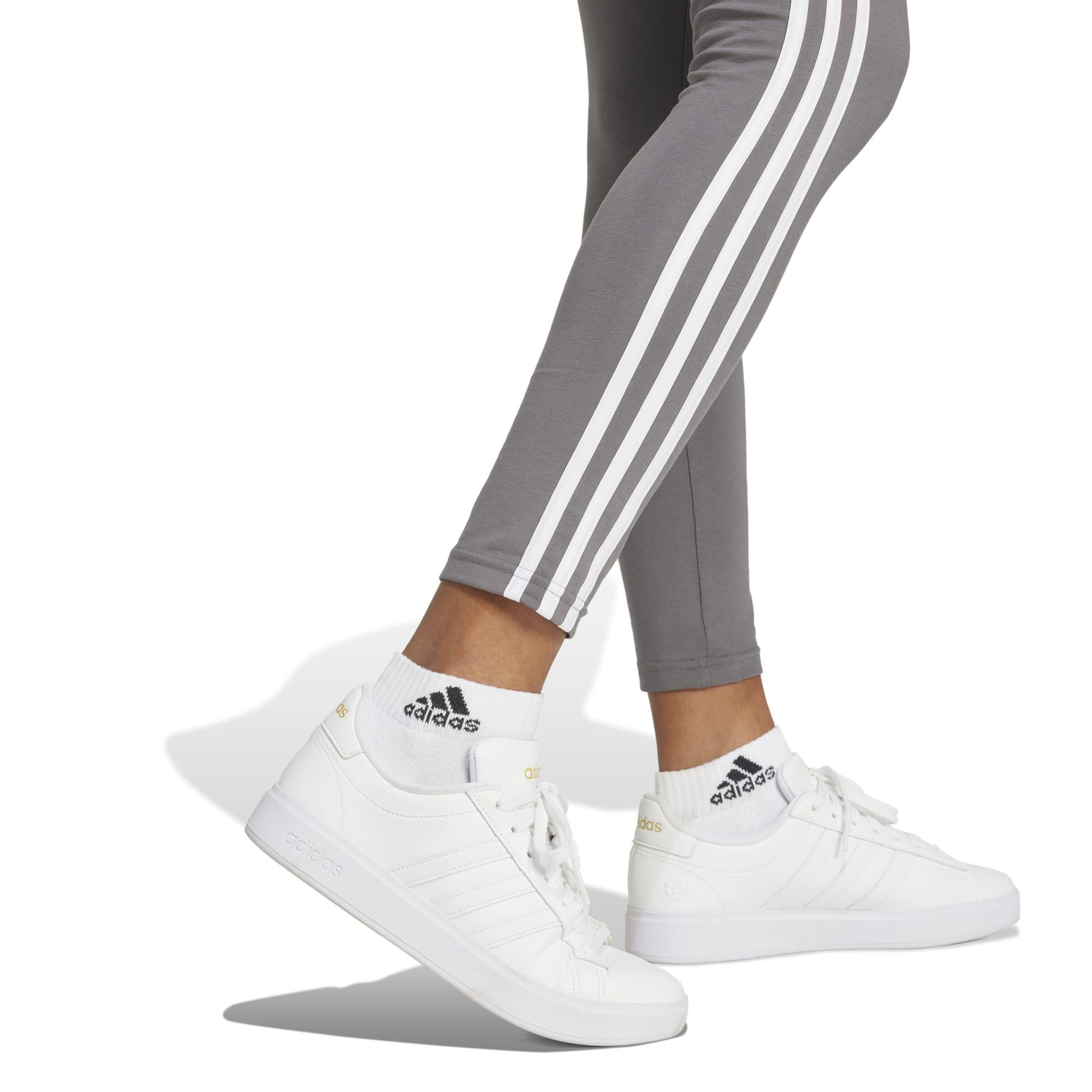 ADIDAS Leggings Damen 3 Streifen Print - dunkelgrau  5/5