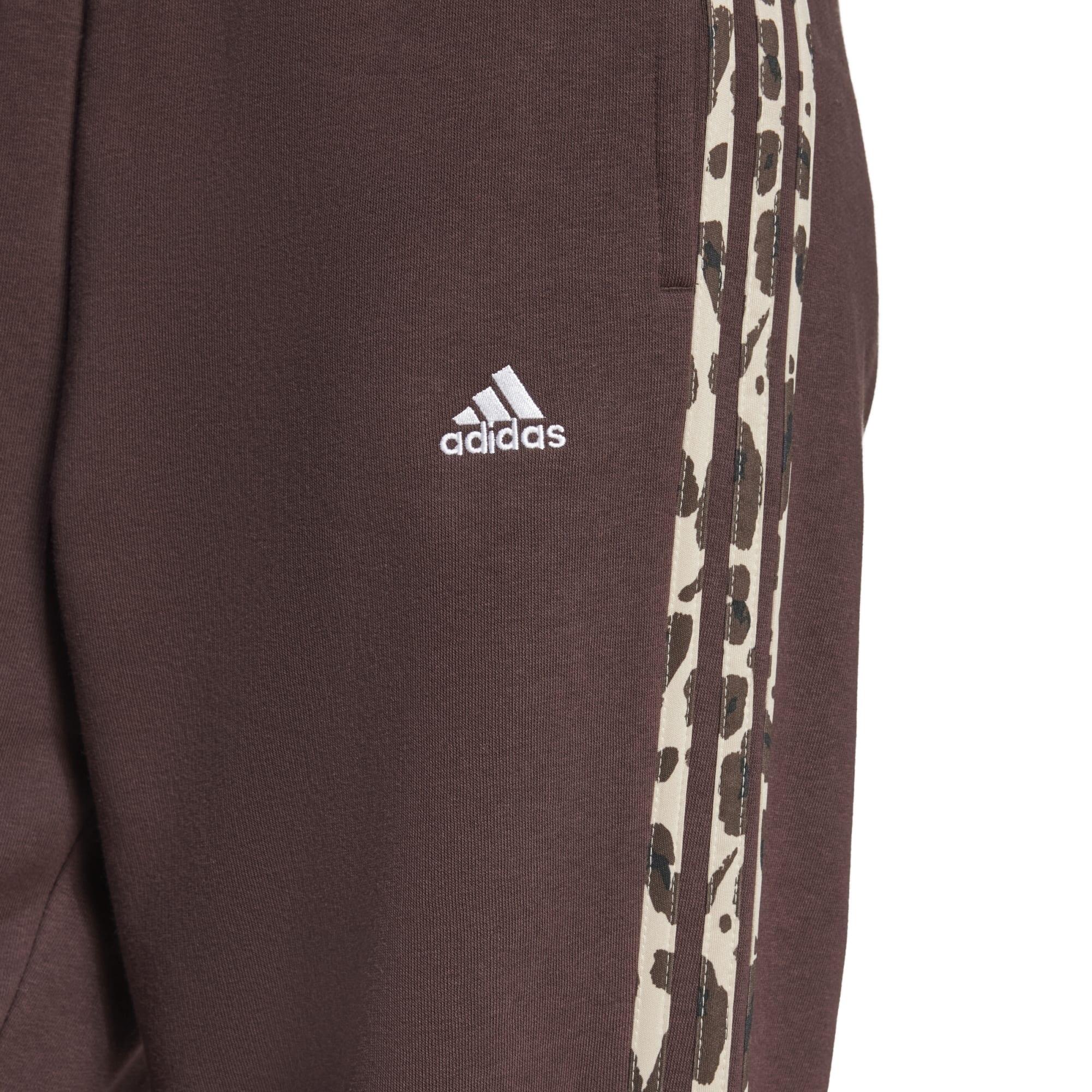 Pantalon imprimé 3 bandes Adidas femme - marron 4/5